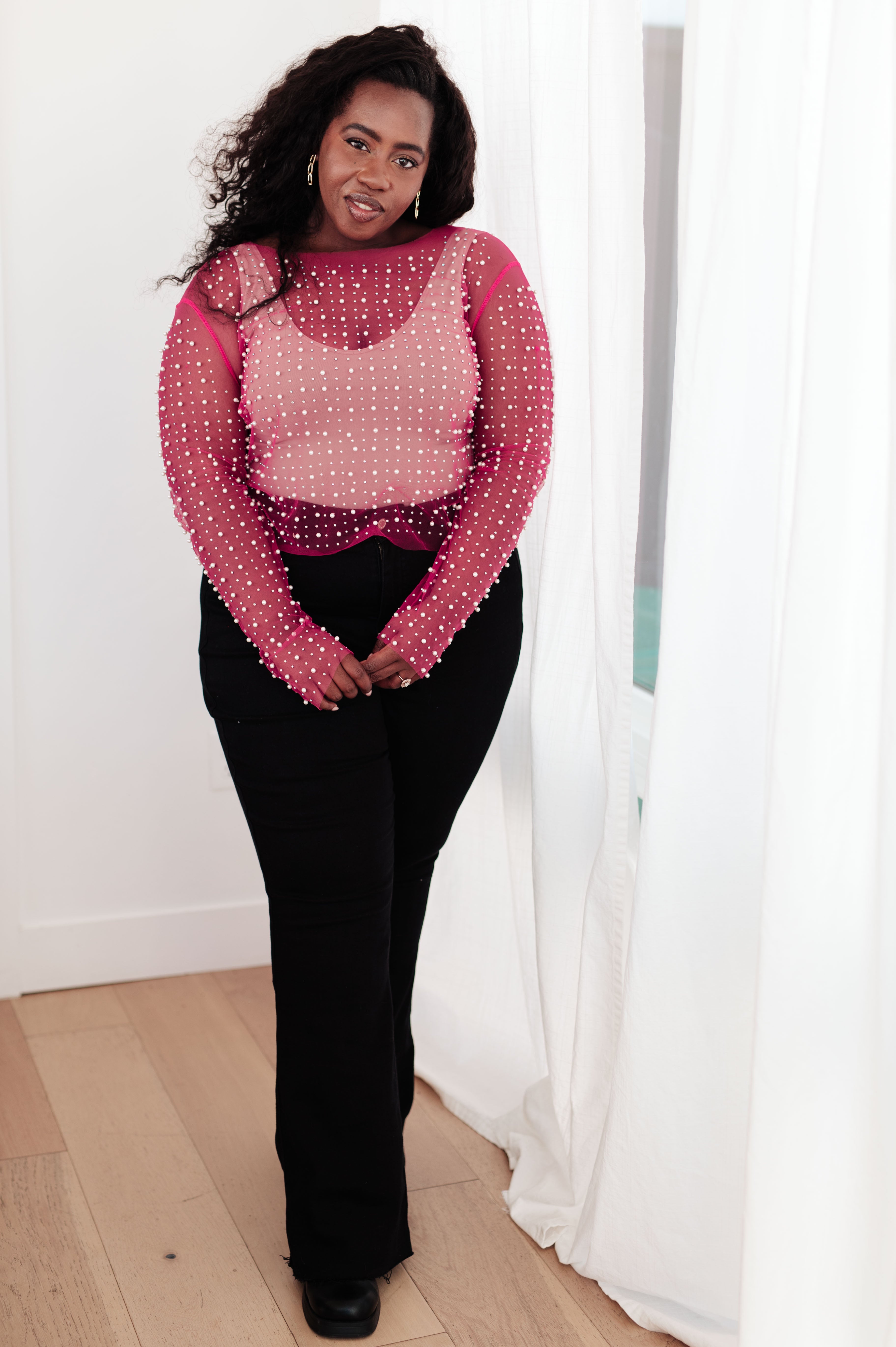 Pearl Diver Layering Top • Pink
