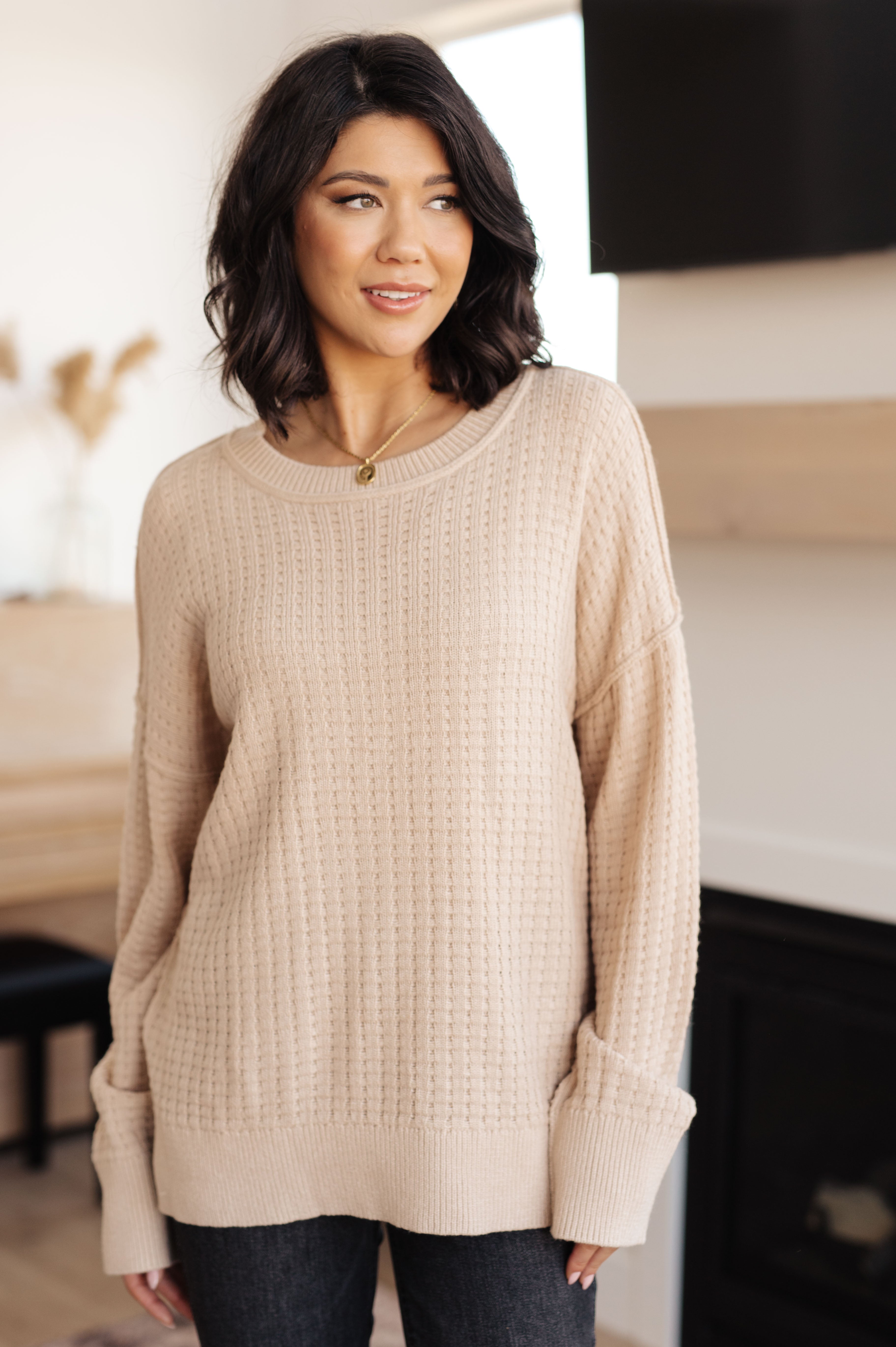 Terrifically Textured Sweater • Mocha