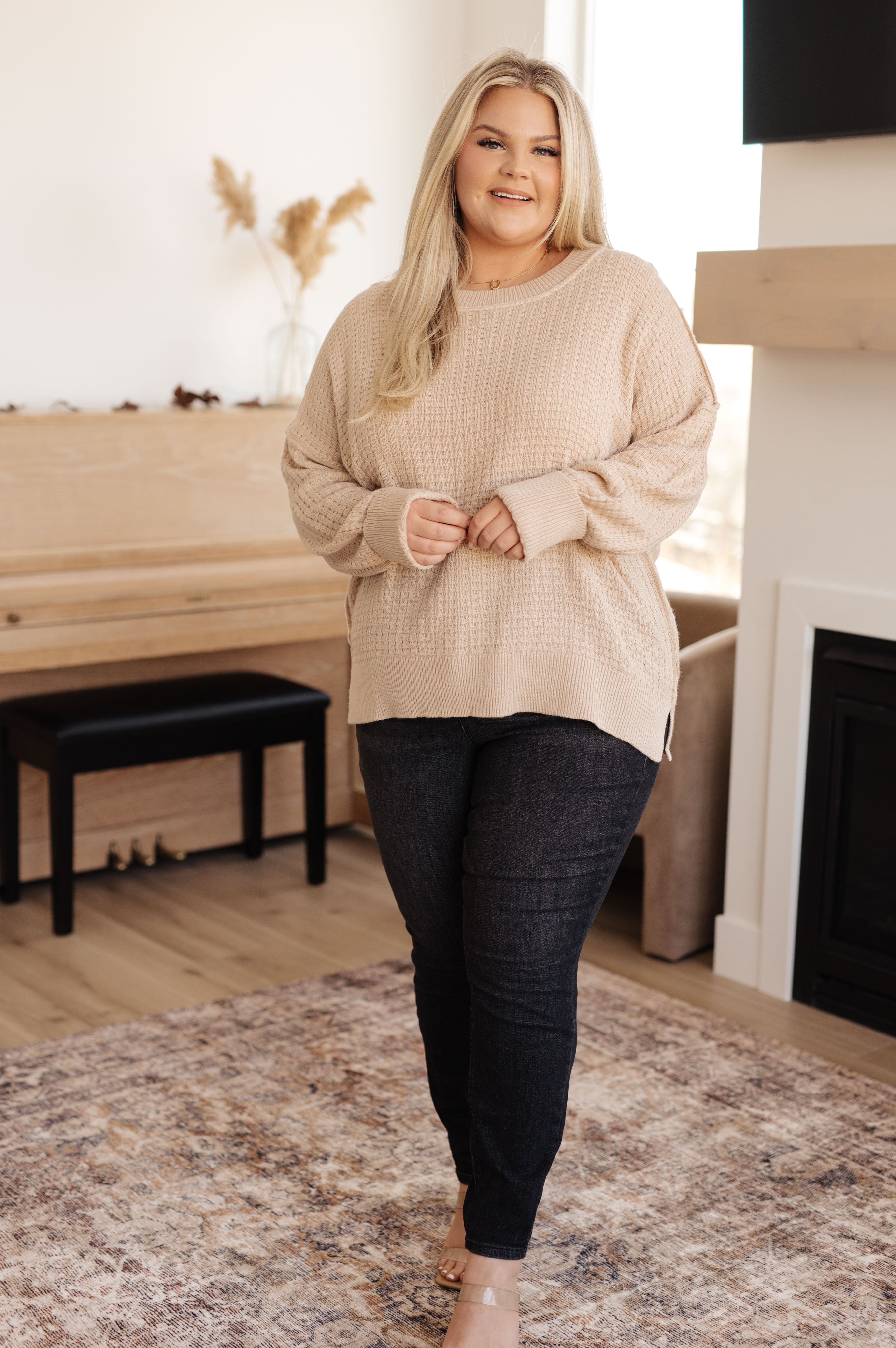 Terrifically Textured Sweater • Mocha