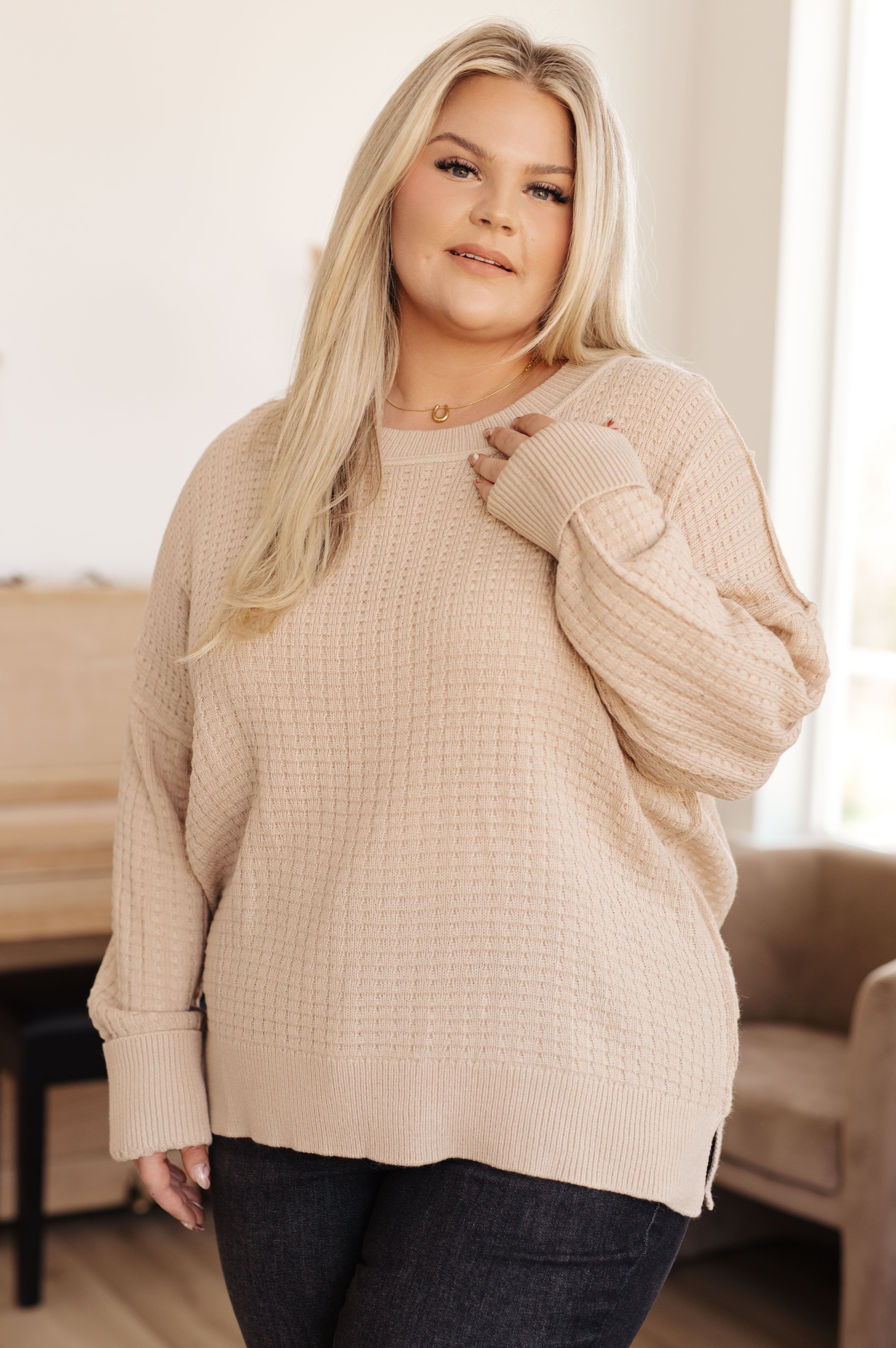 Terrifically Textured Sweater • Mocha