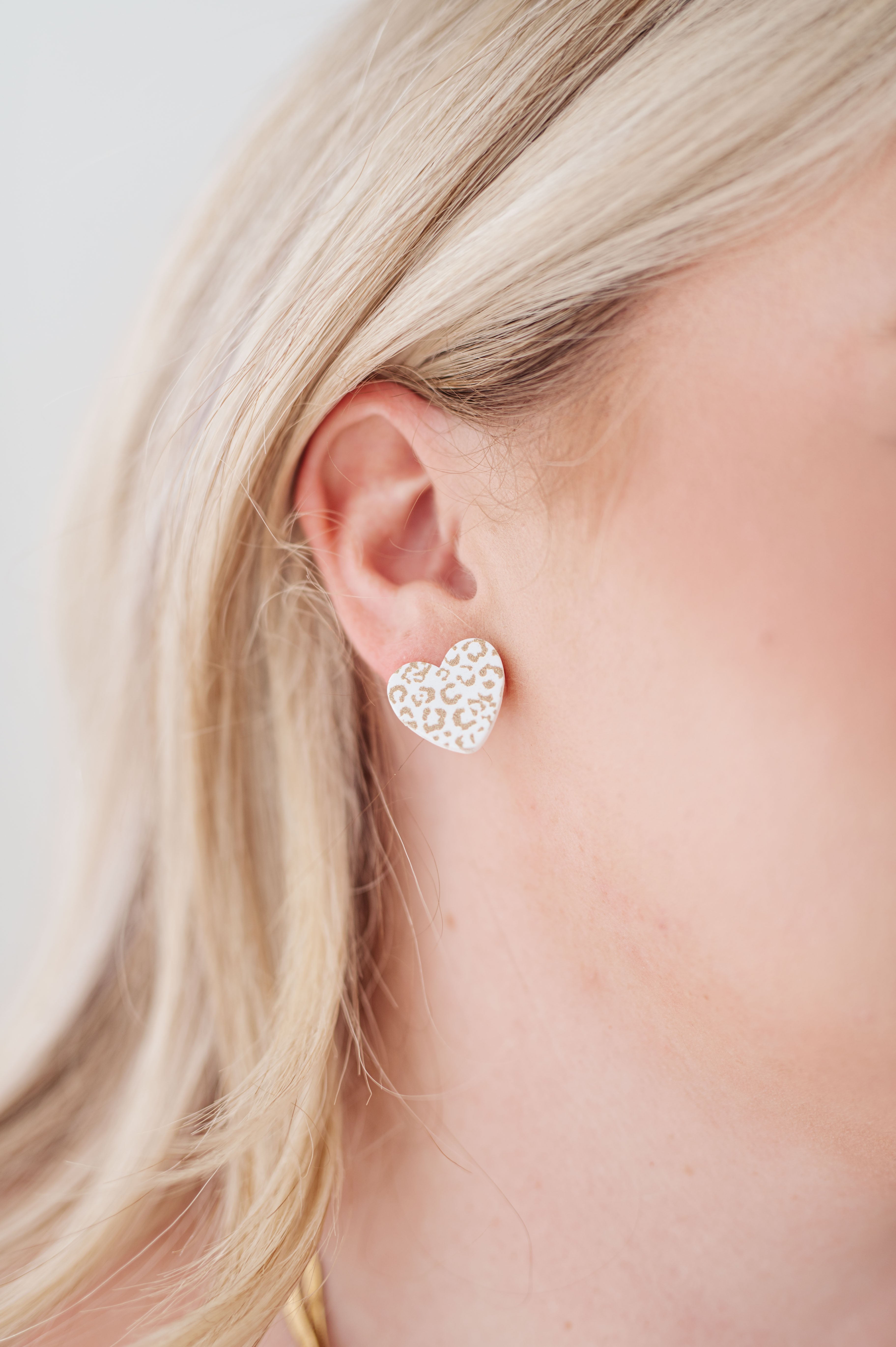 Triple Hearts Studs • Animal