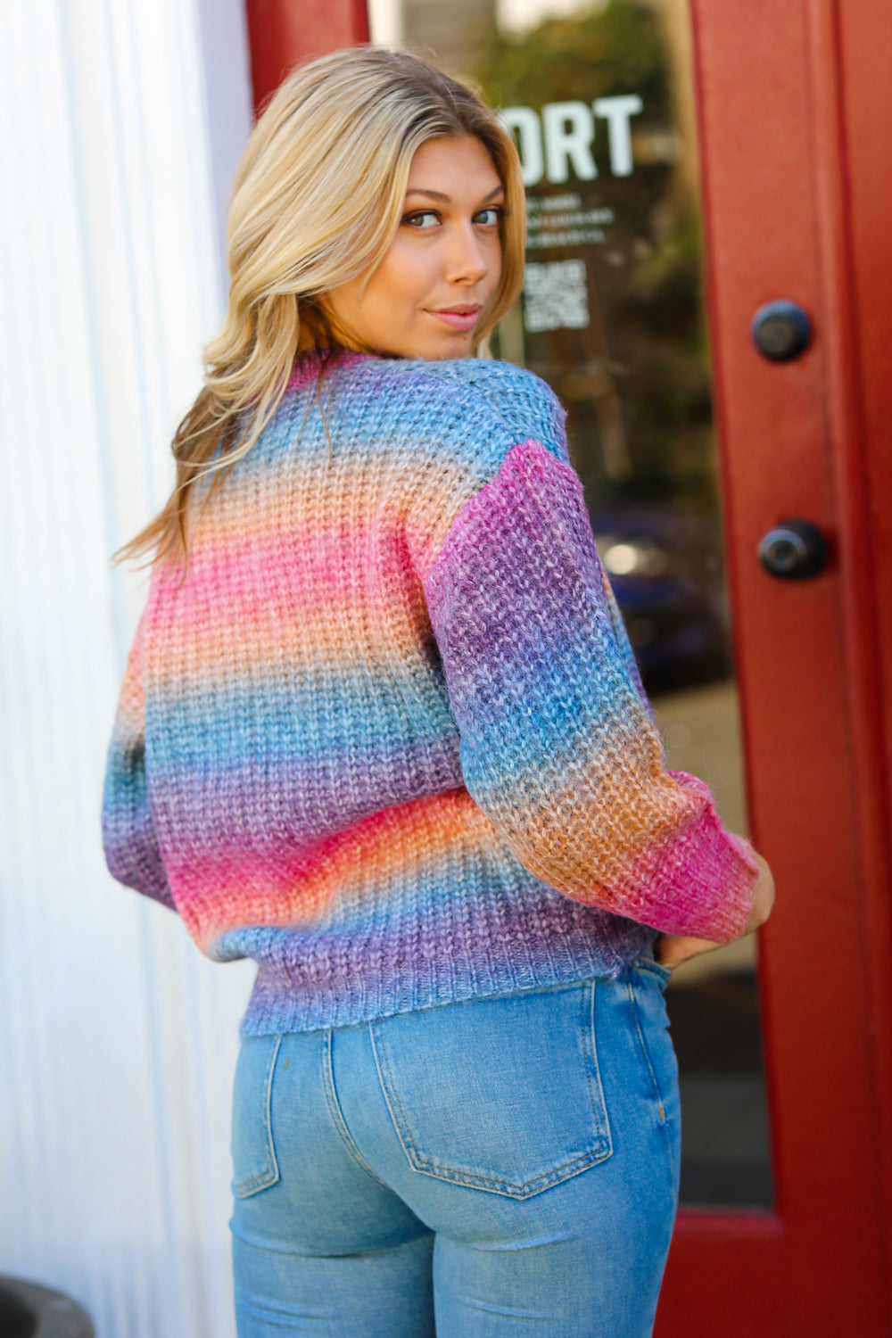 Even Now Ombre Loose Knit Sweater