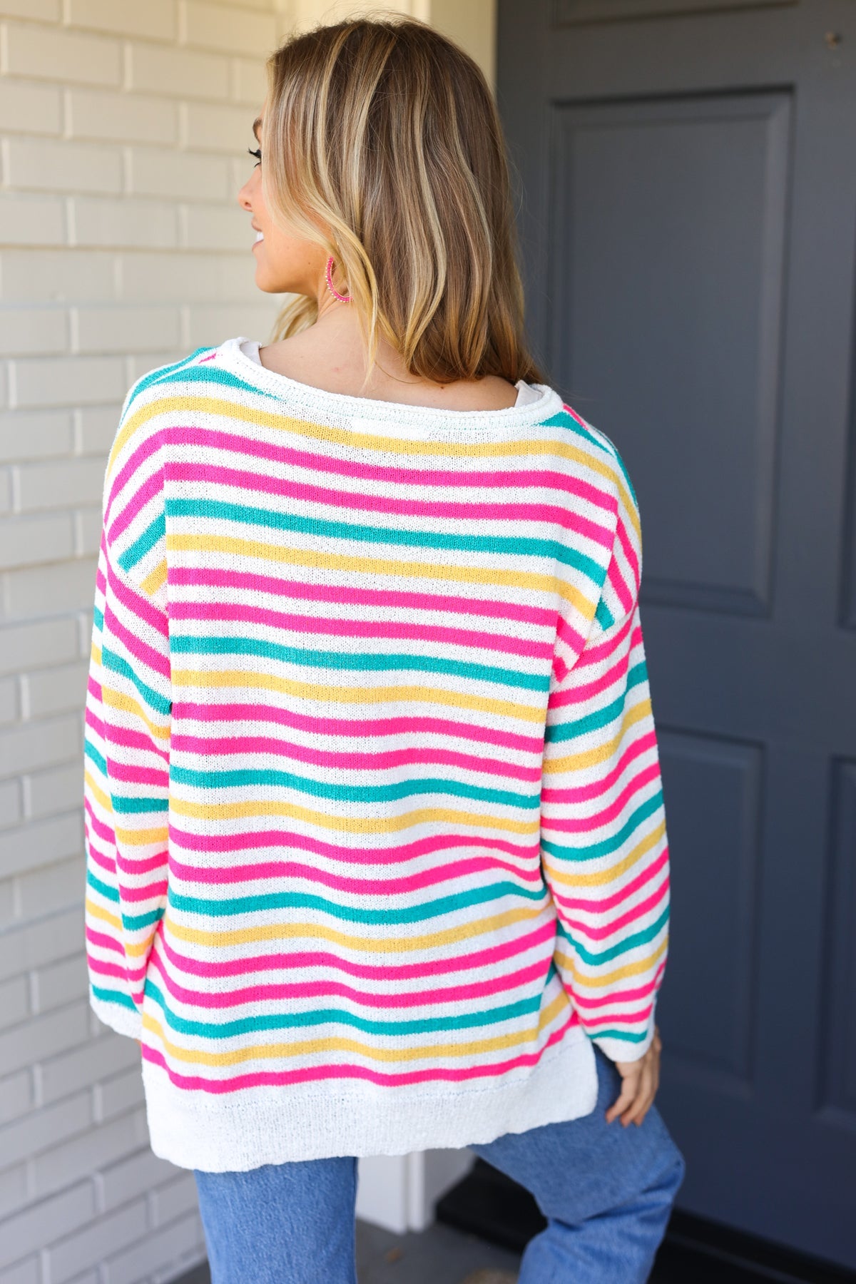 Bold & Sassy Multi Stripe Pullover Sweater