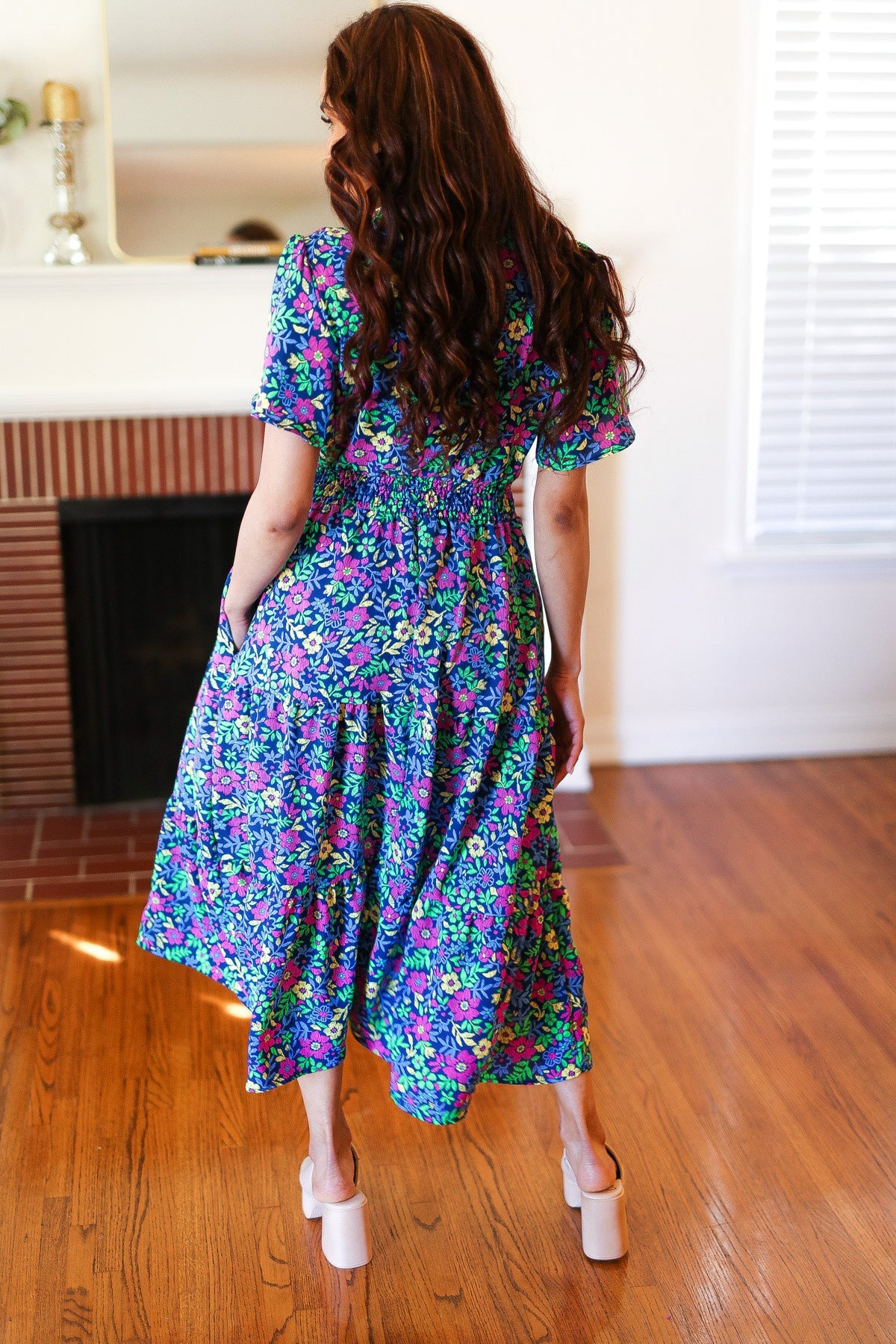 Eyes On You Floral Smocked Waist Maxi Dress