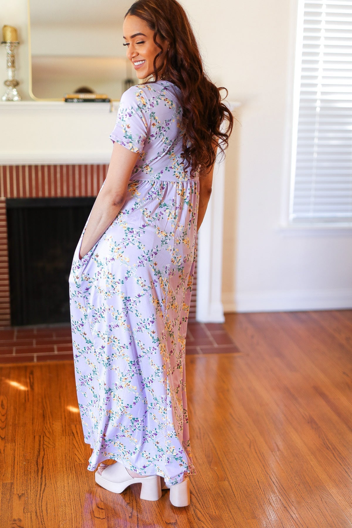 Lilly Floral Print Maxi Dress