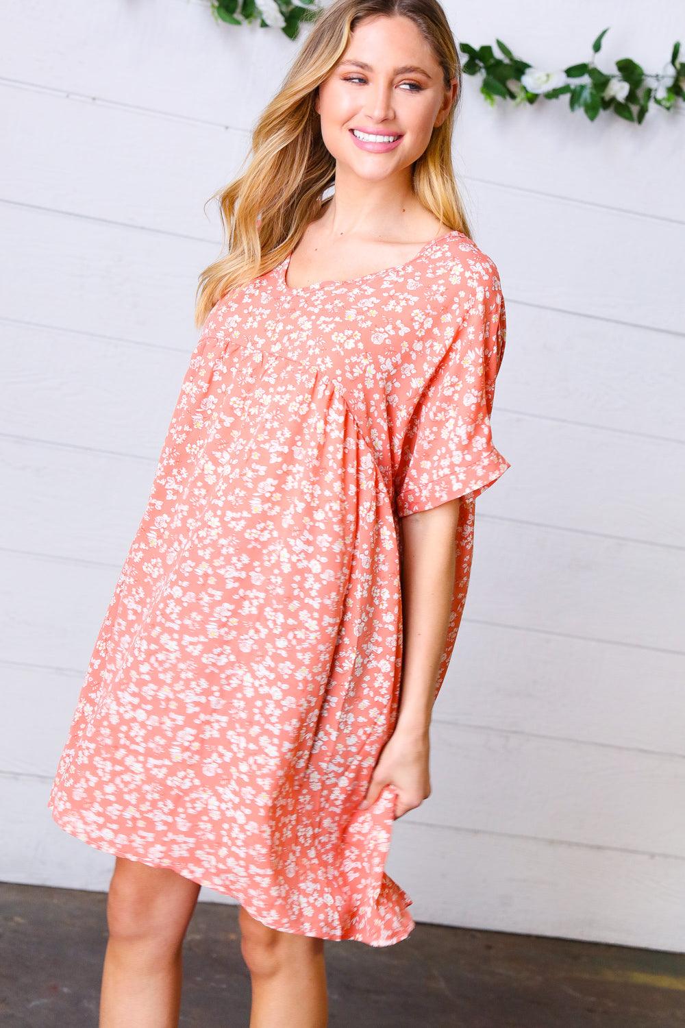 Well This Is Love Floral Dolman Dress - Atomic Wildflower