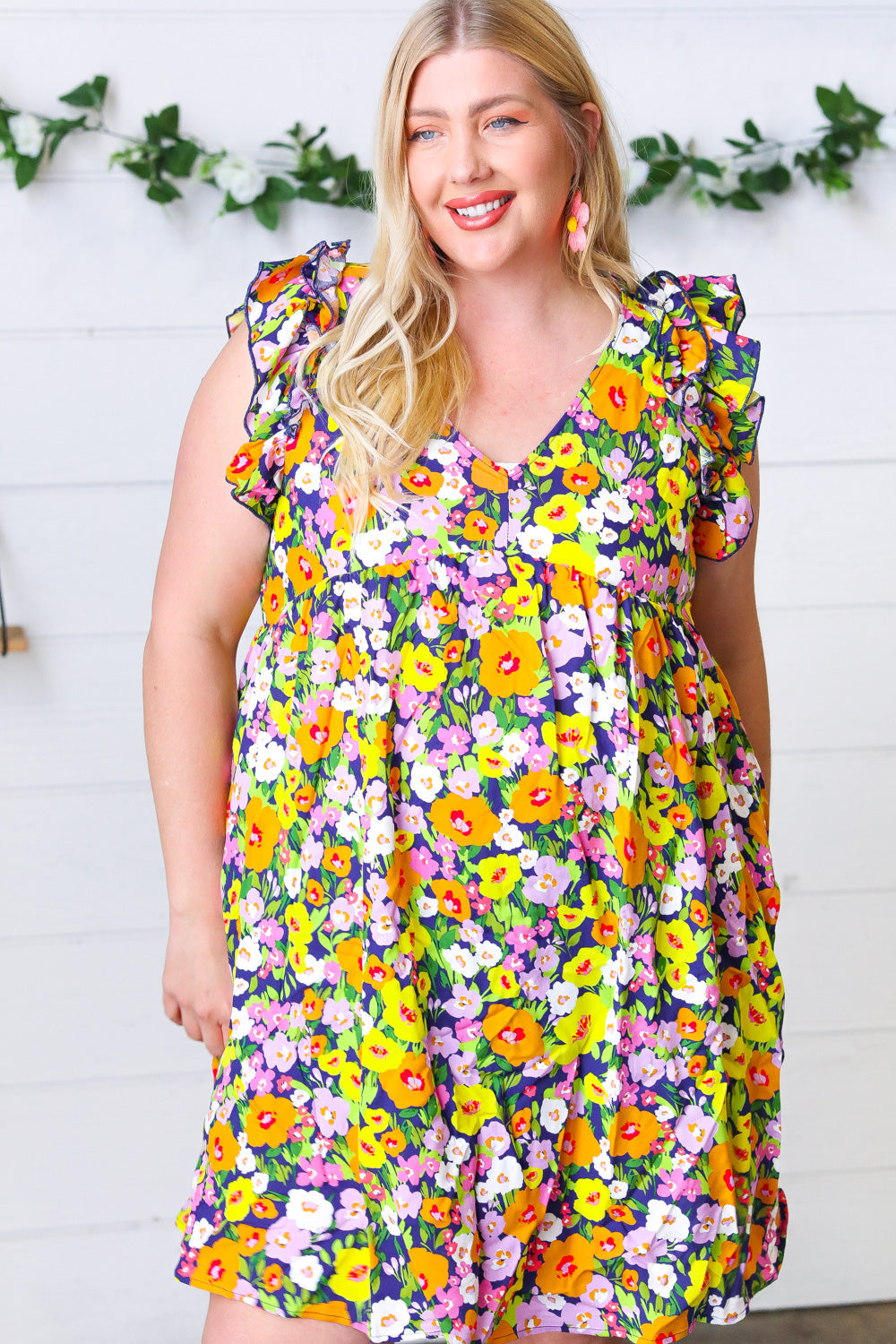 Yours Truly Babydoll Ruffle Dress