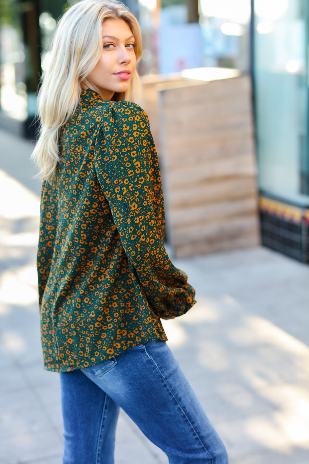 Sweet But Sassy Ditzy Floral Frill Neck Top