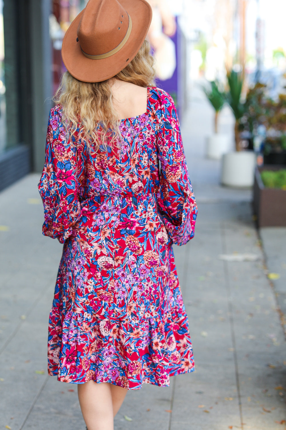 Take The Leap Floral Print Midi Dress