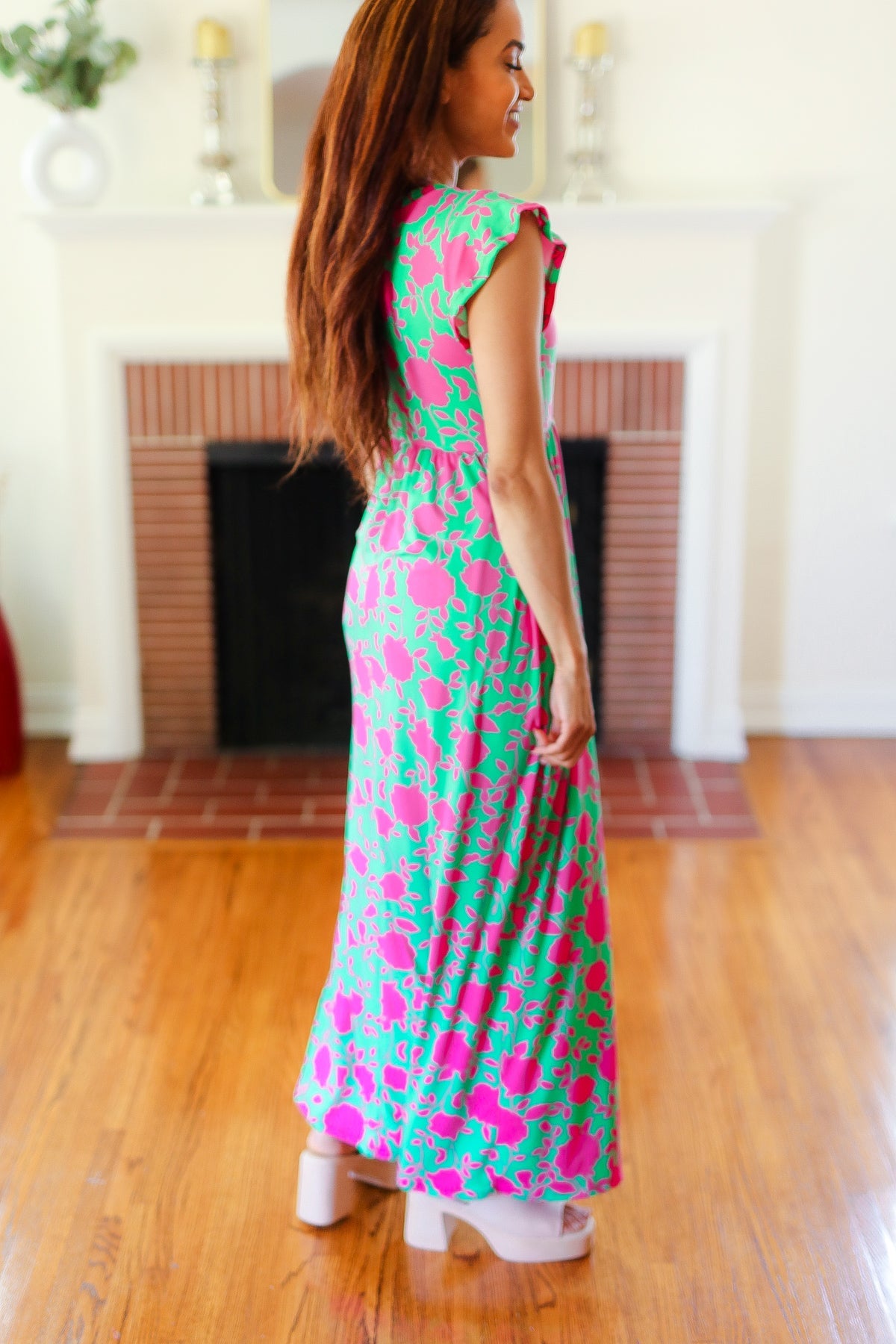 Stand Out Floral Fit & Flare Maxi Dress