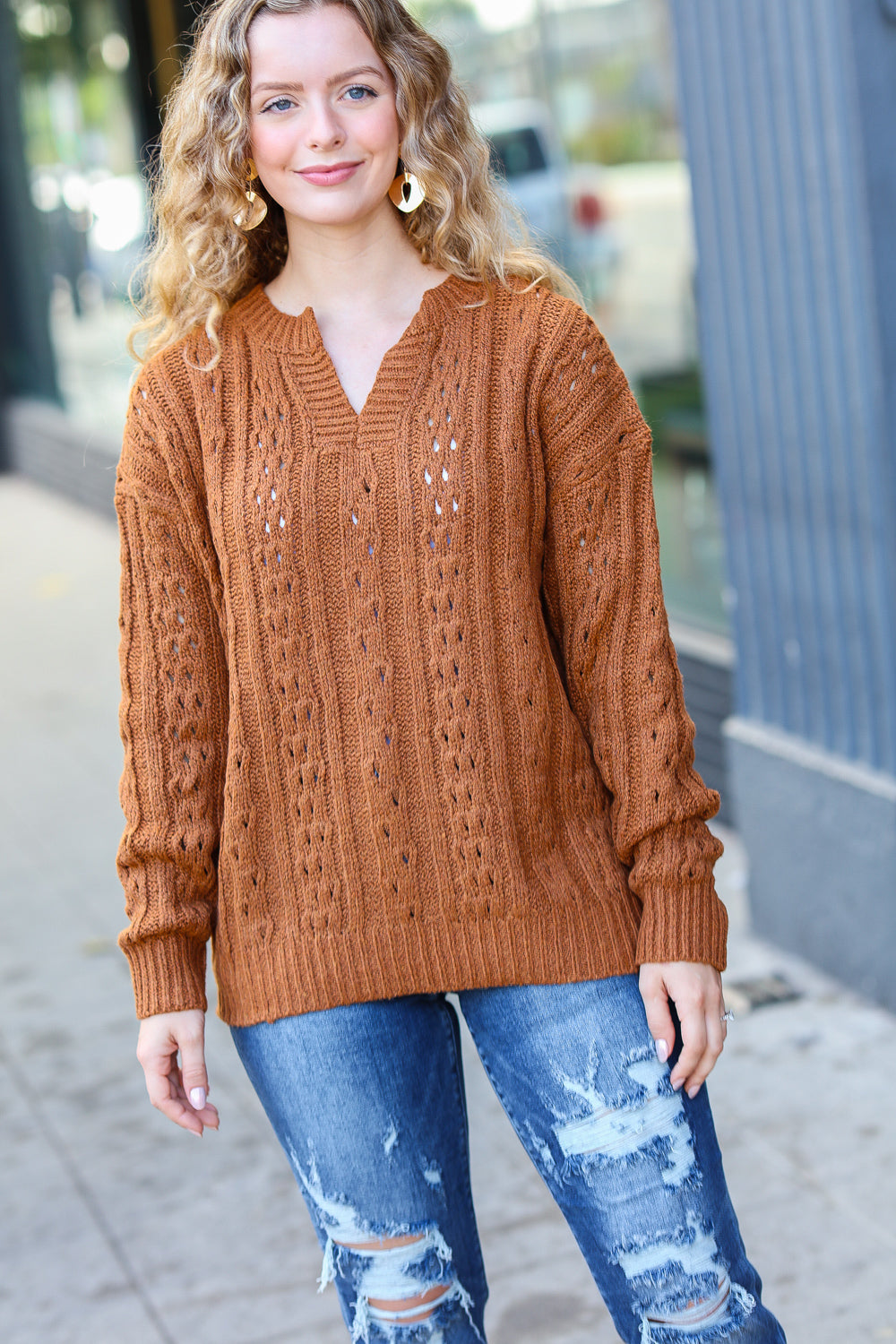 Can't Resist Cable Knit Pullover Sweater