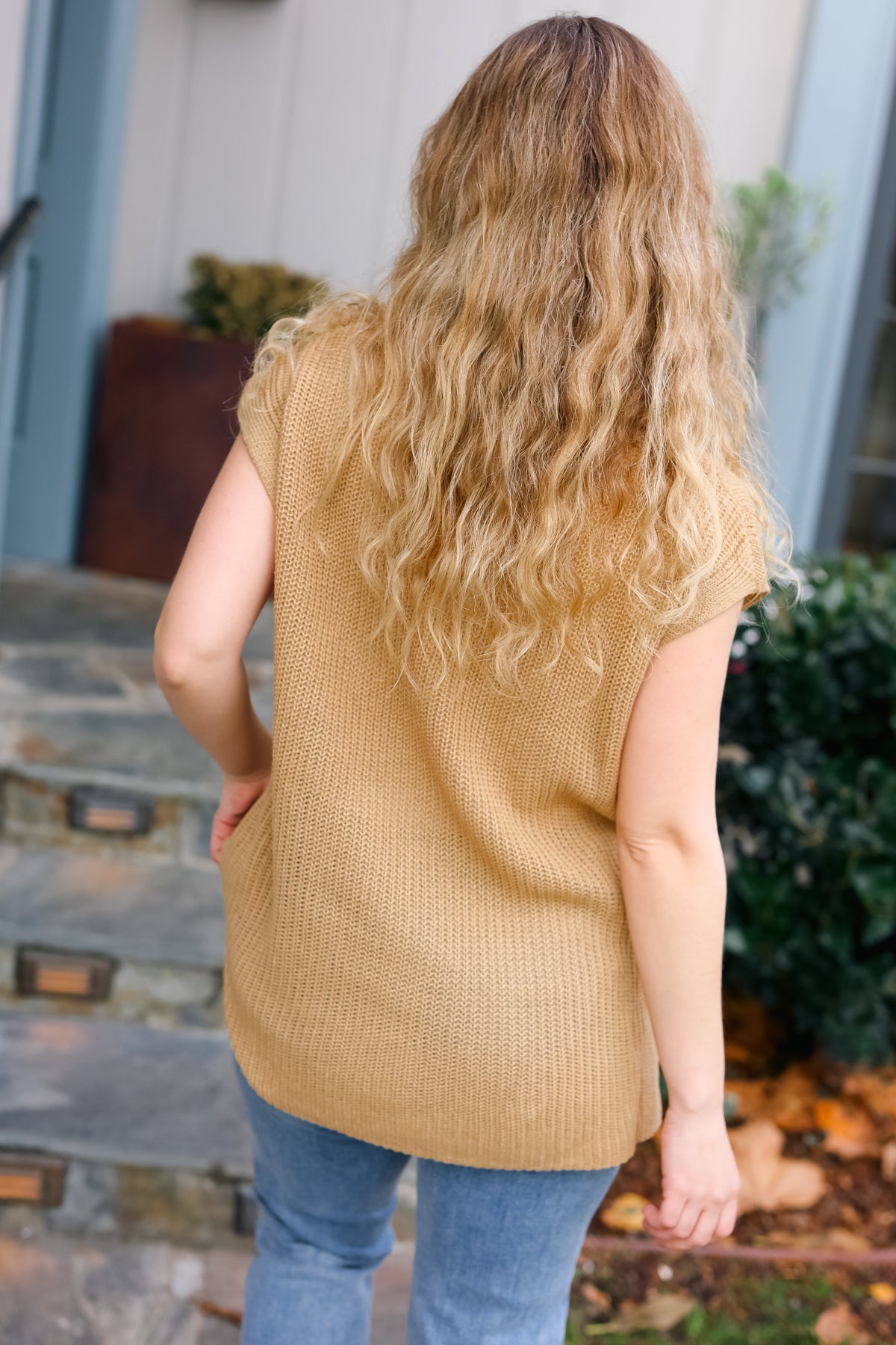 Best In Bold Dolman Ribbed Knit Sweater Top • Taupe
