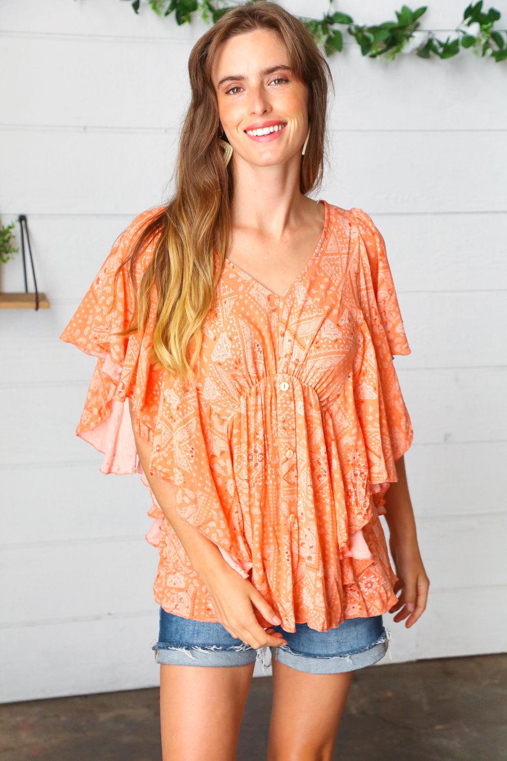 All Too Well Ruffle Top - Atomic Wildflower