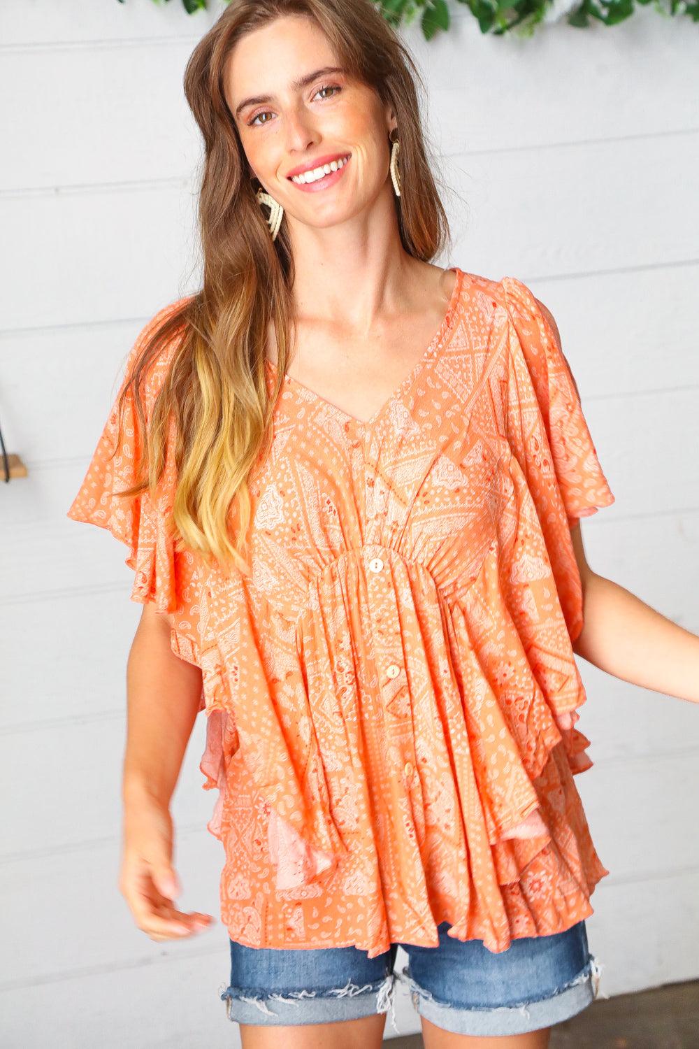 All Too Well Ruffle Top - Atomic Wildflower