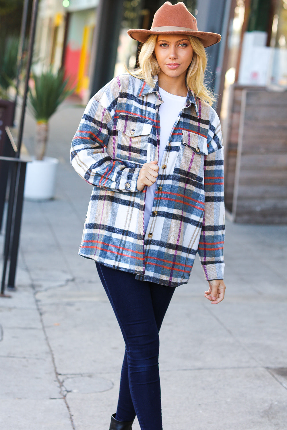 Perfect Plaid Flannel Button Down Shacket