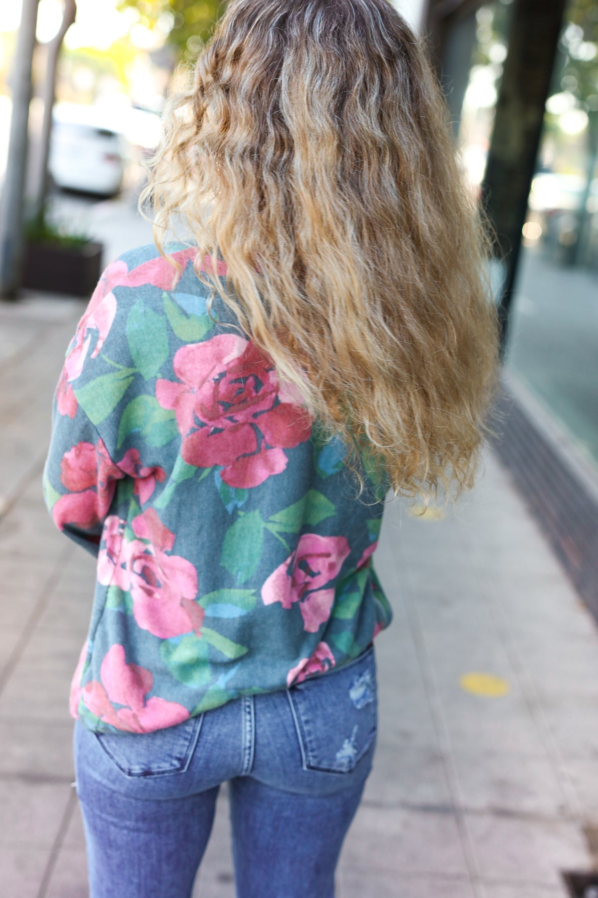 Forever Young Floral Brushed Hacci Sweater Top
