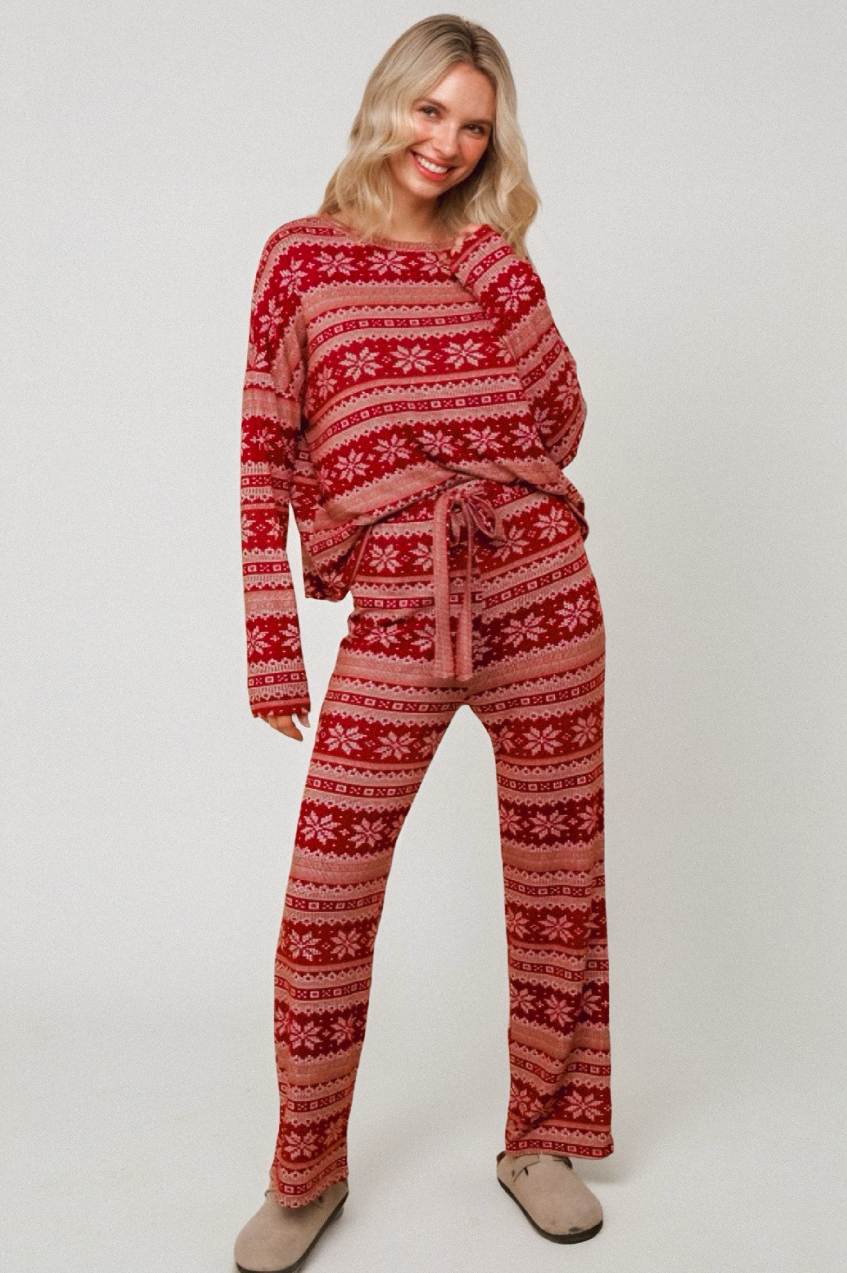 Holiday Fair Isle Lounge Set • Red