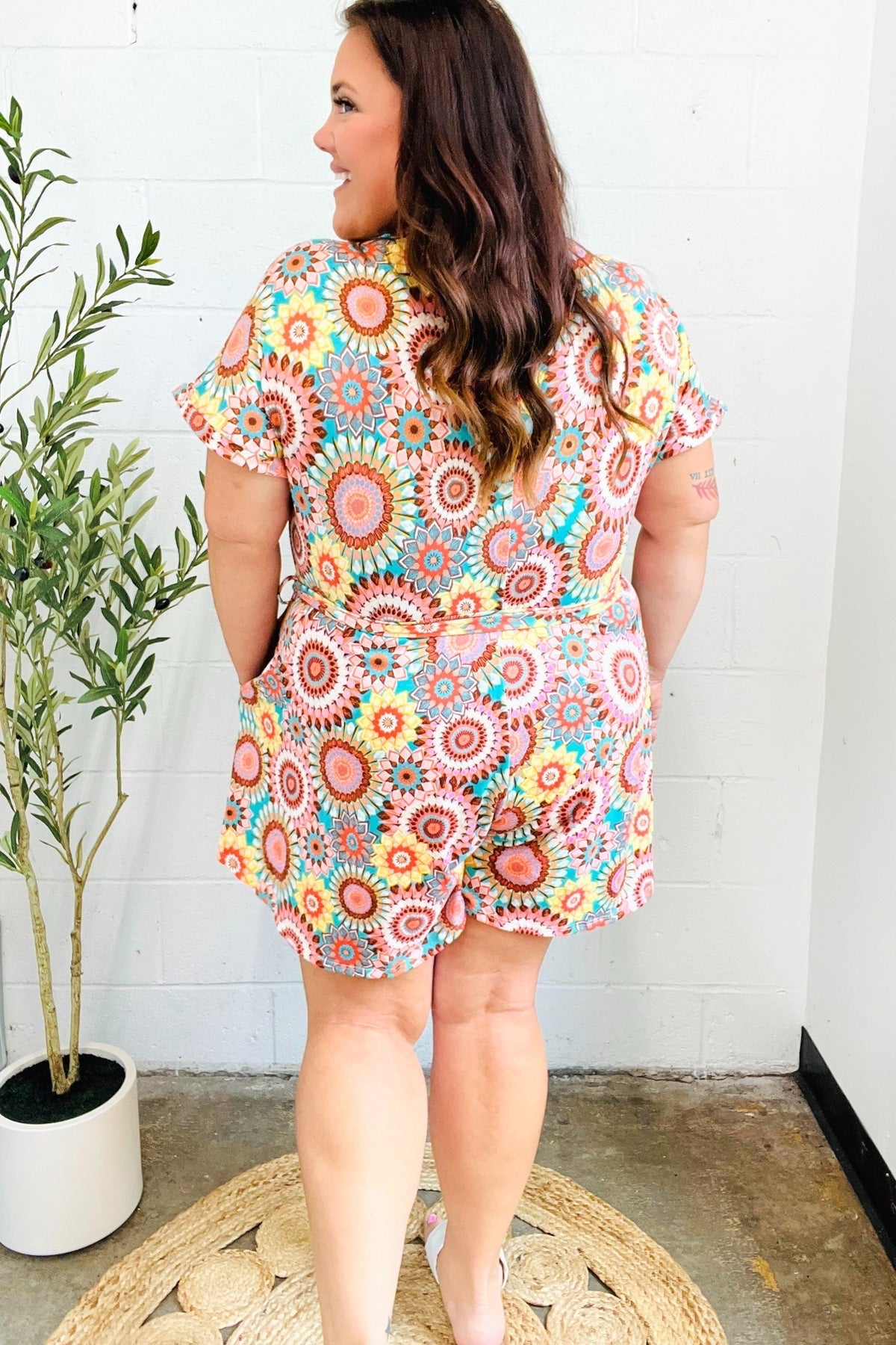 Feeling Bold Surplice Tie Waist Romper