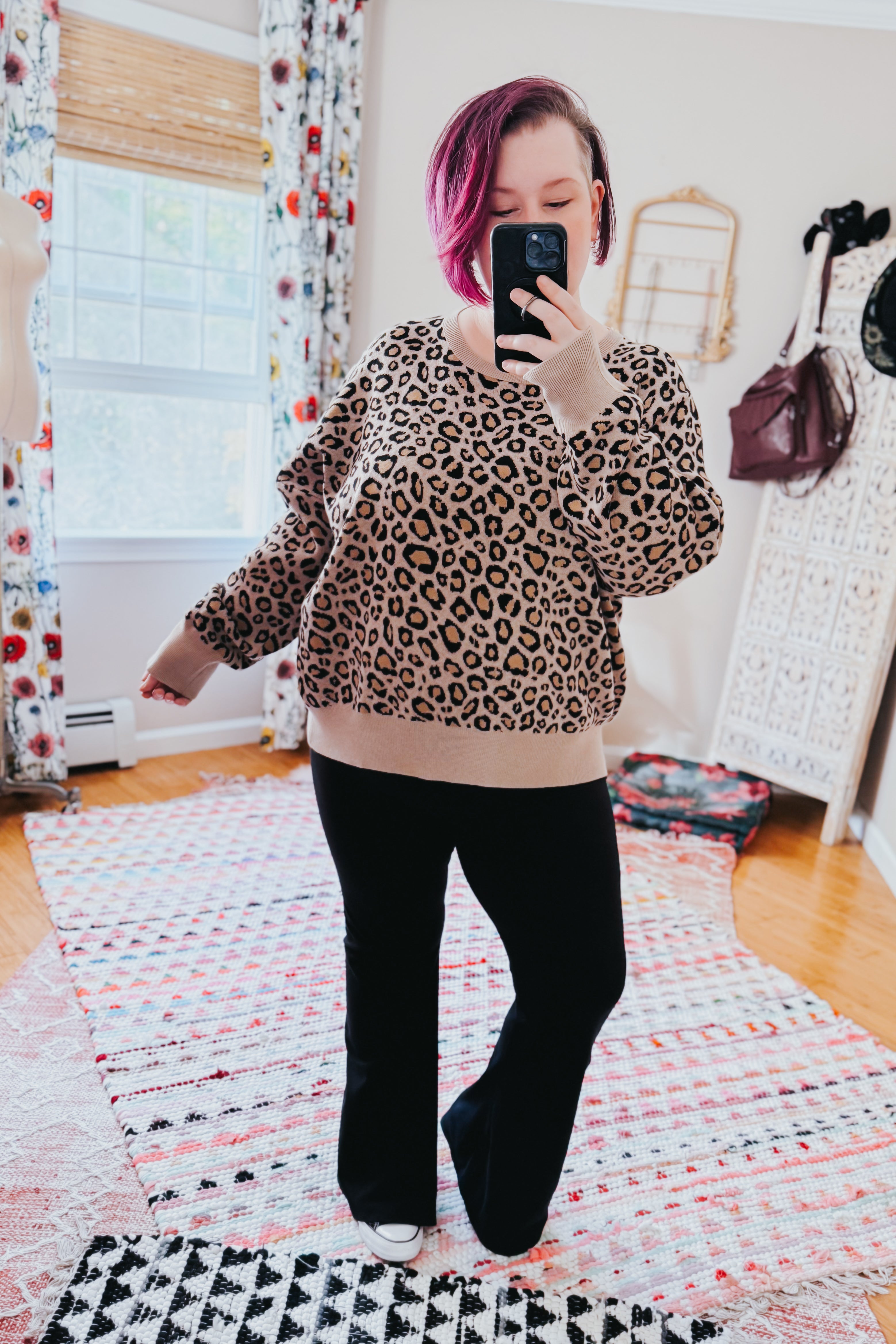Savanna Style Leopard Pullover