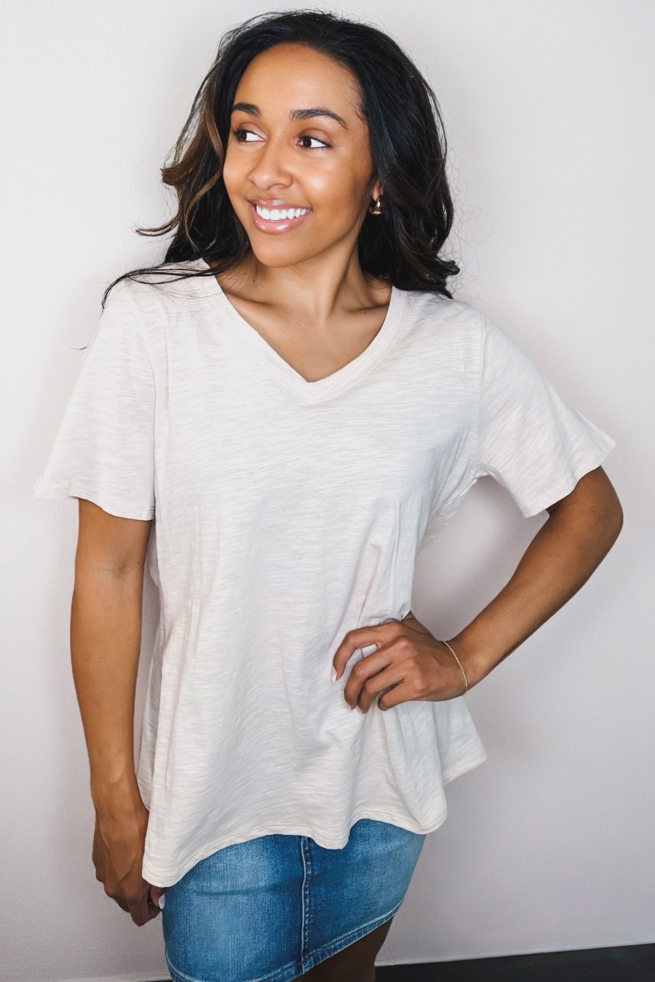 I Don't Have to Choose V-Neck Tee • Oatmeal