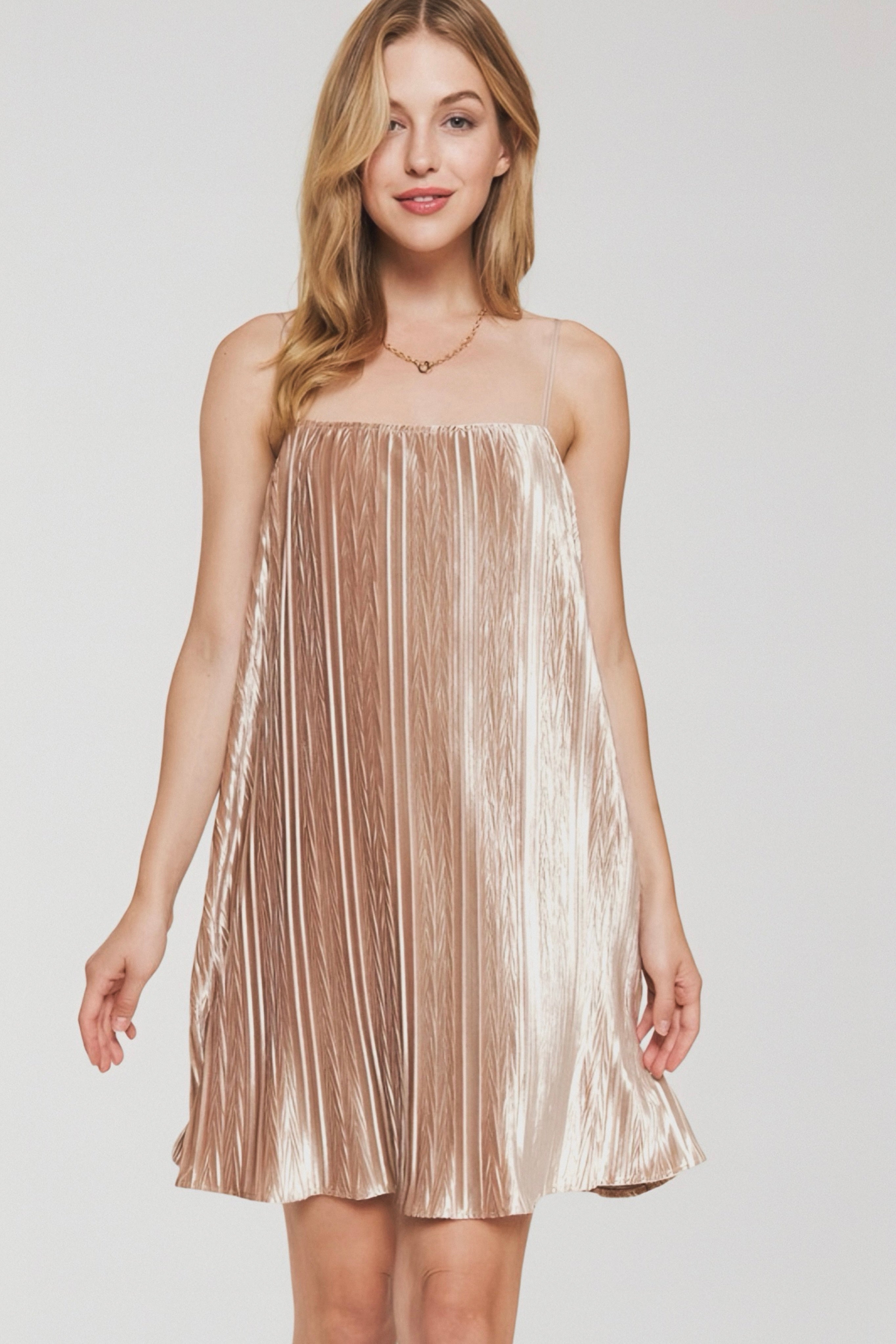 Champagne Toast Velvet Dress