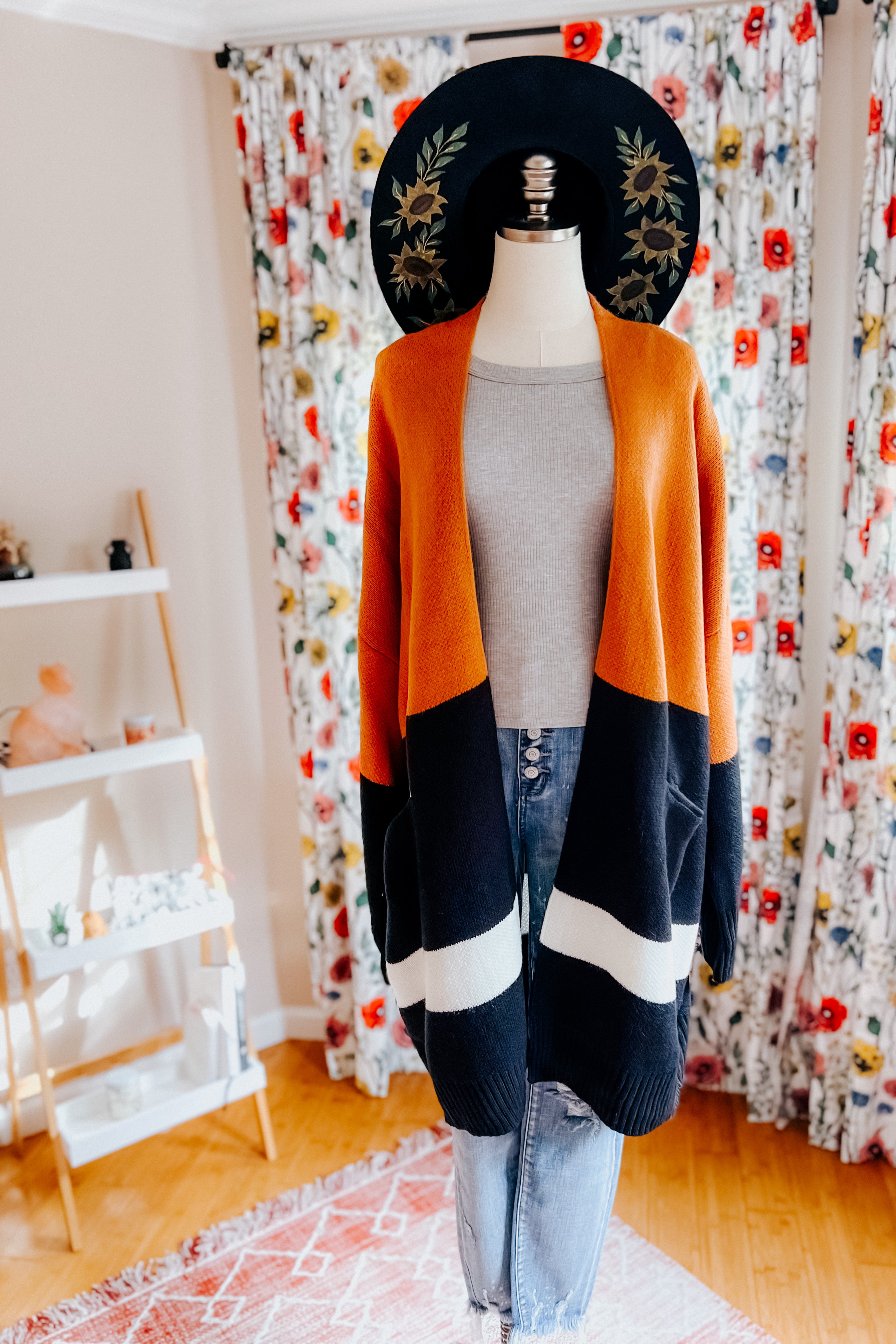 Layer Me Up Color Block Knit Open Cardigan
