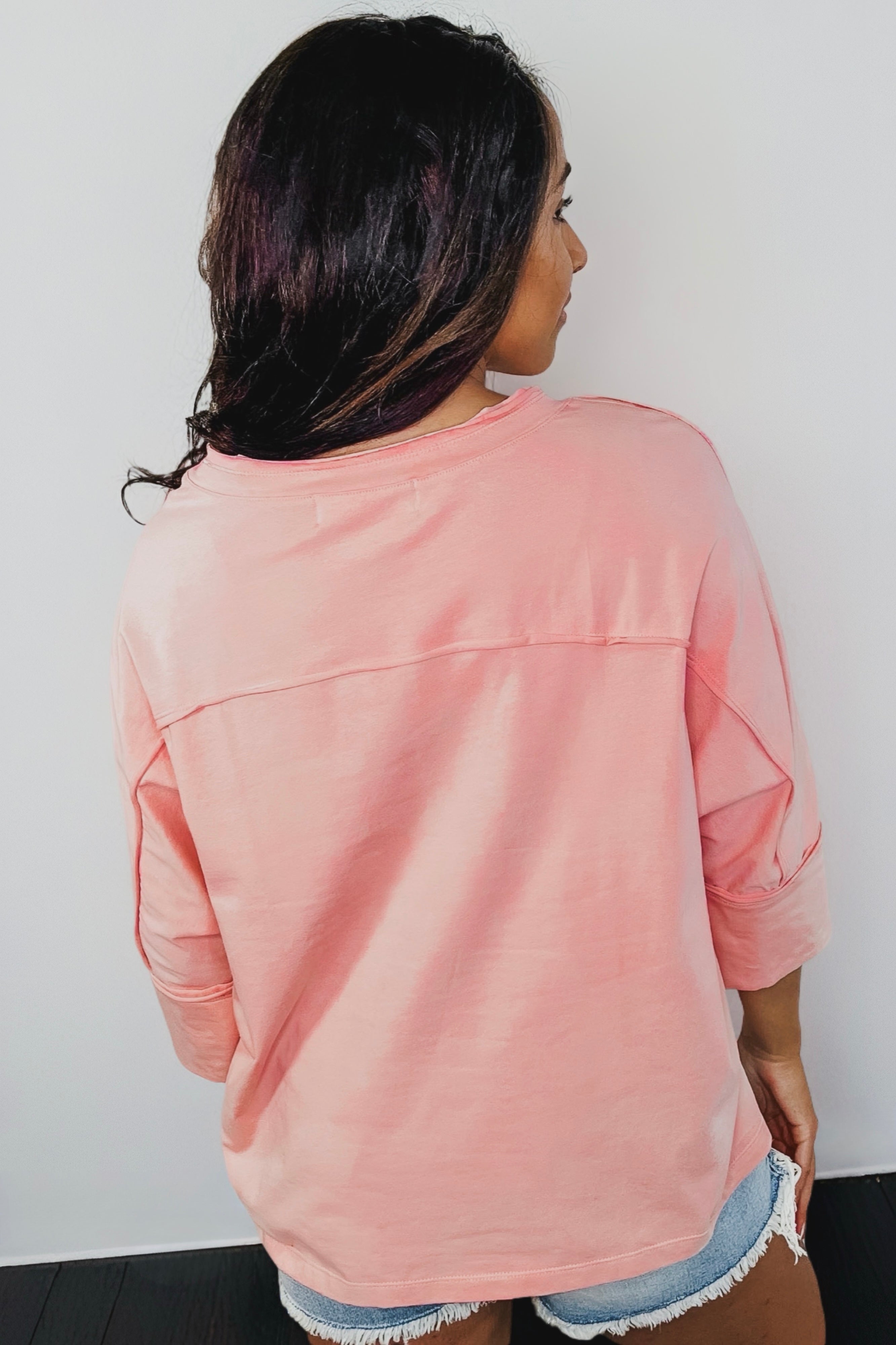 Catch a Star Mixed Print Star Patch Top