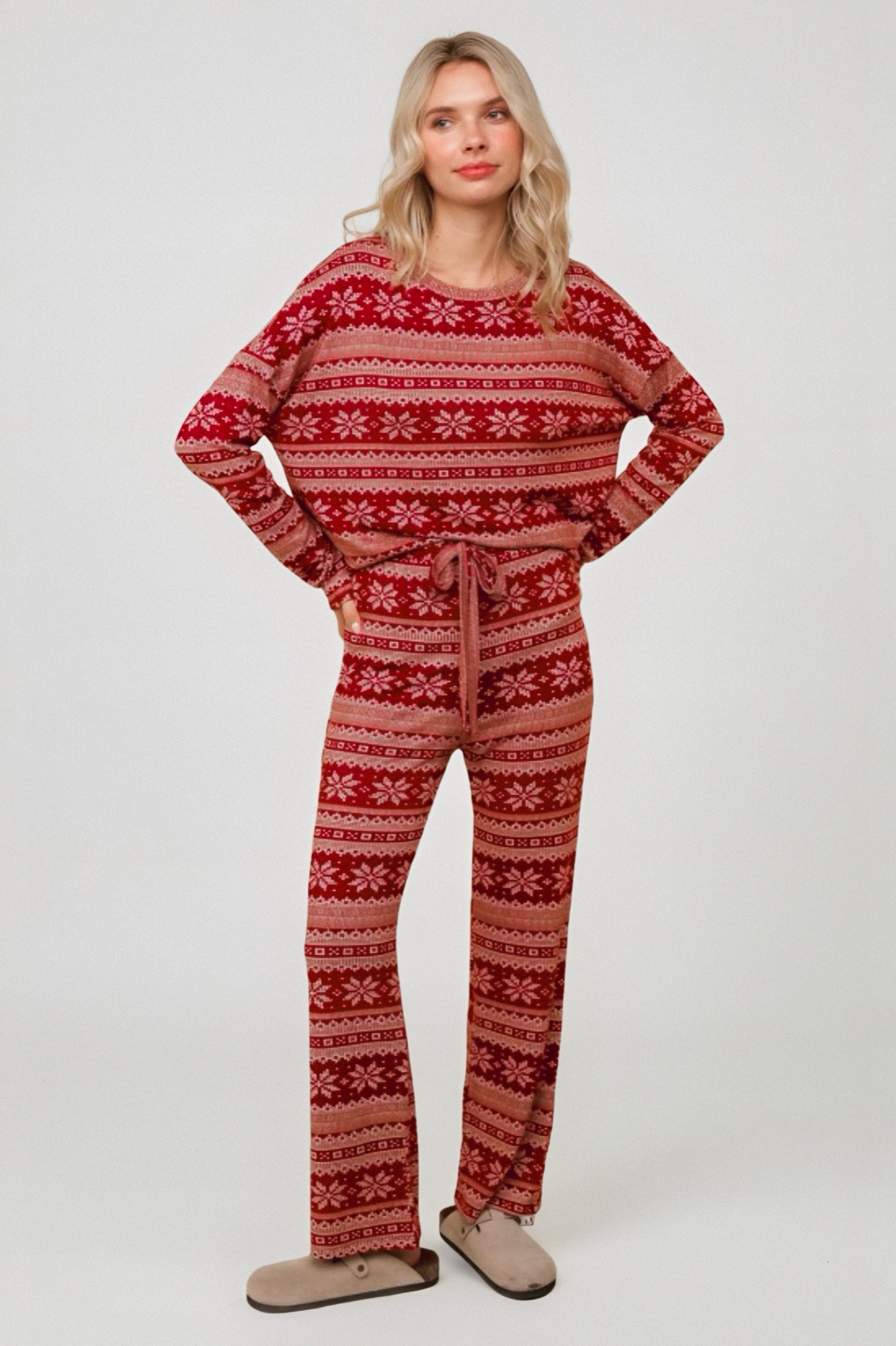 Holiday Fair Isle Lounge Set • Red