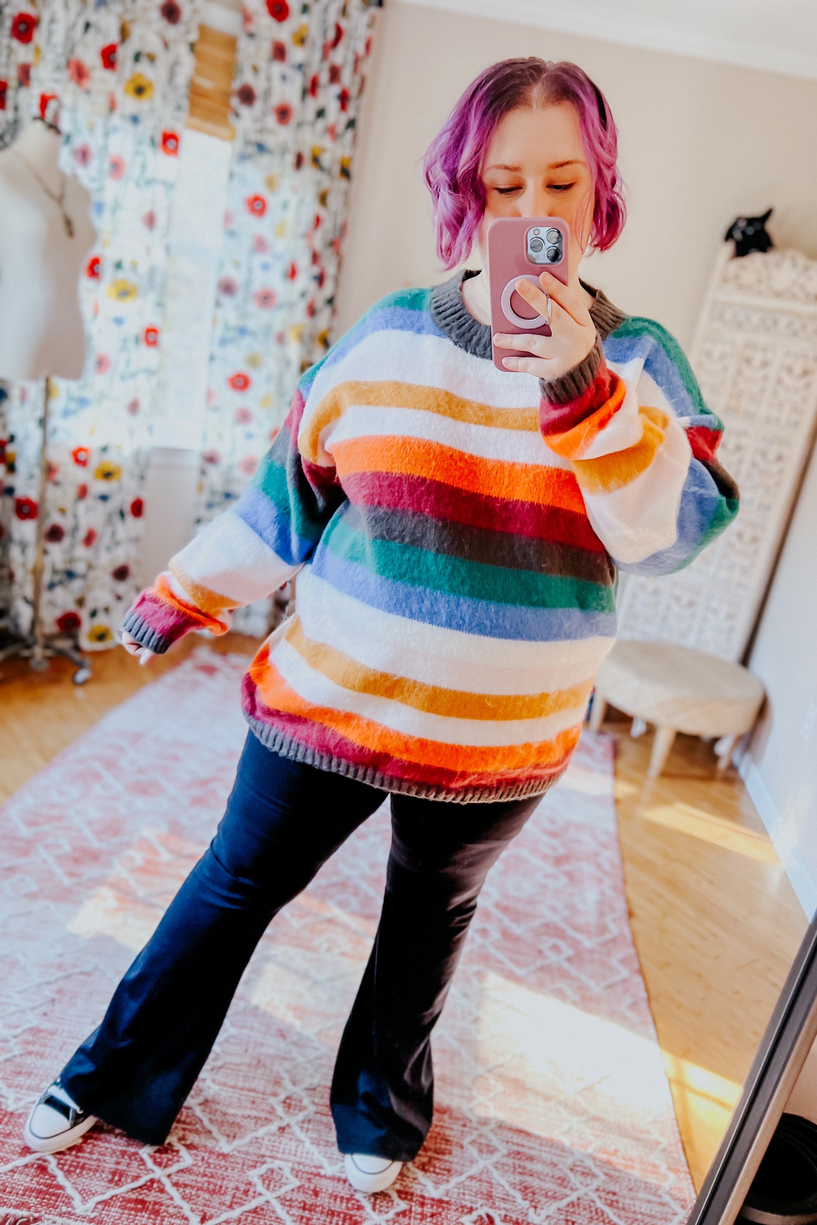 Embrace The Day Multicolor Stripe Soft Knit Sweater