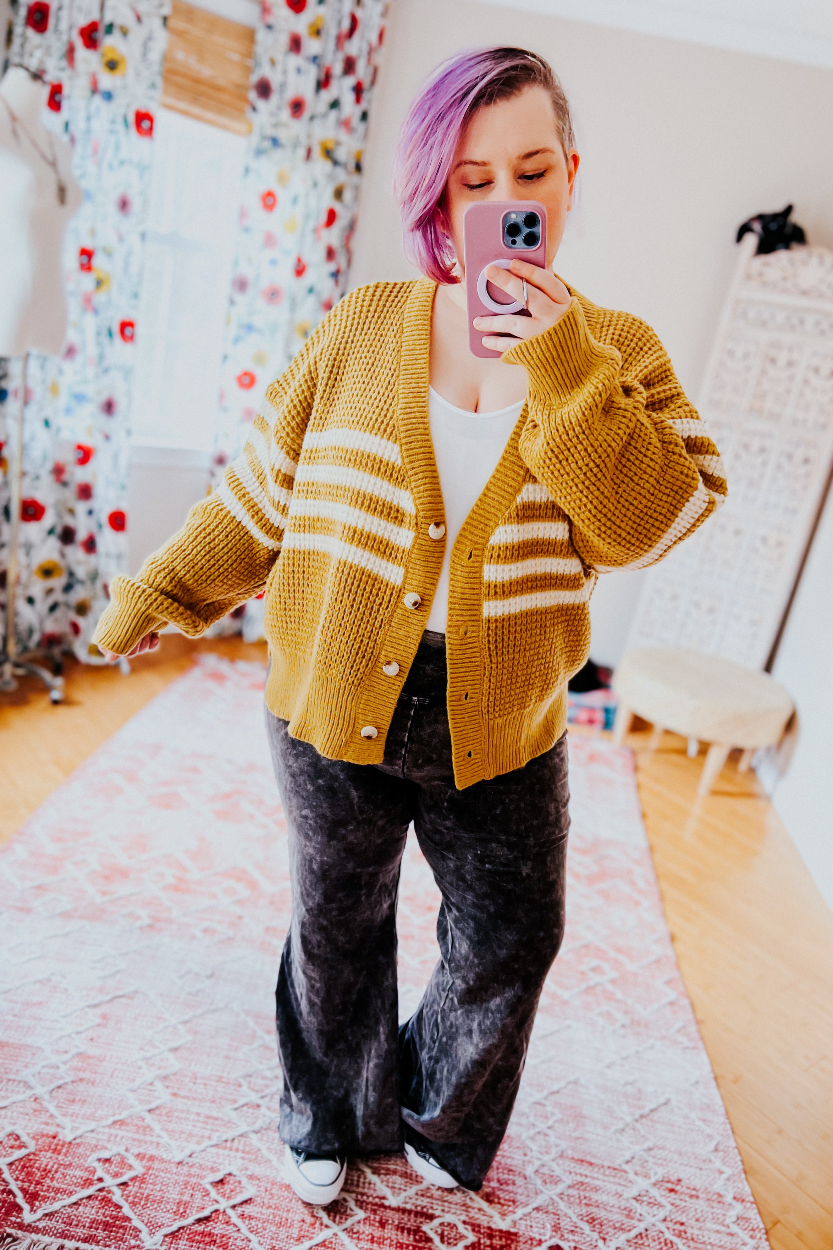 On Top of the World Striped Cardigan