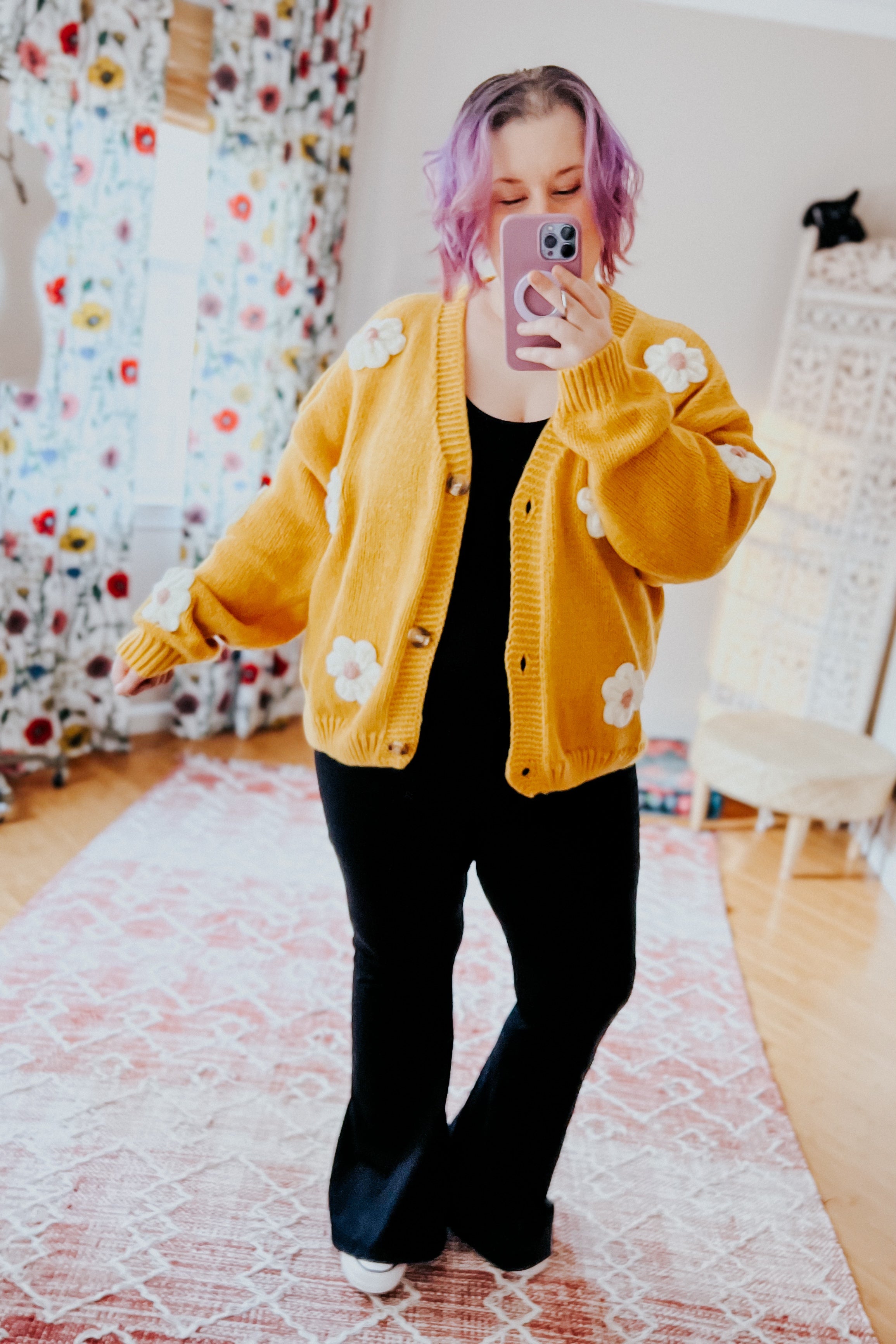 You're Enough Floral Cardigan