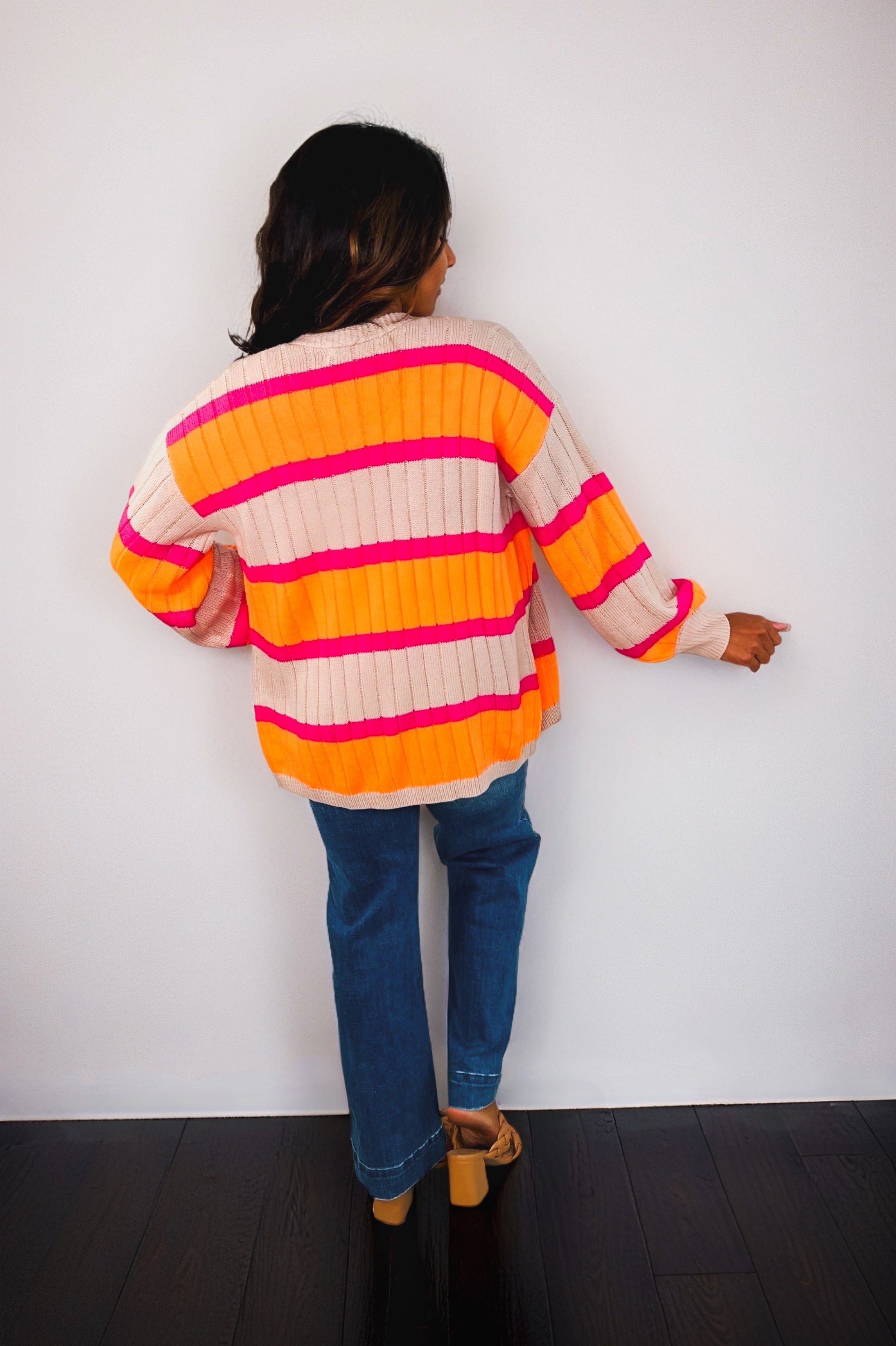 Your Opinion Matters Striped Cardigan