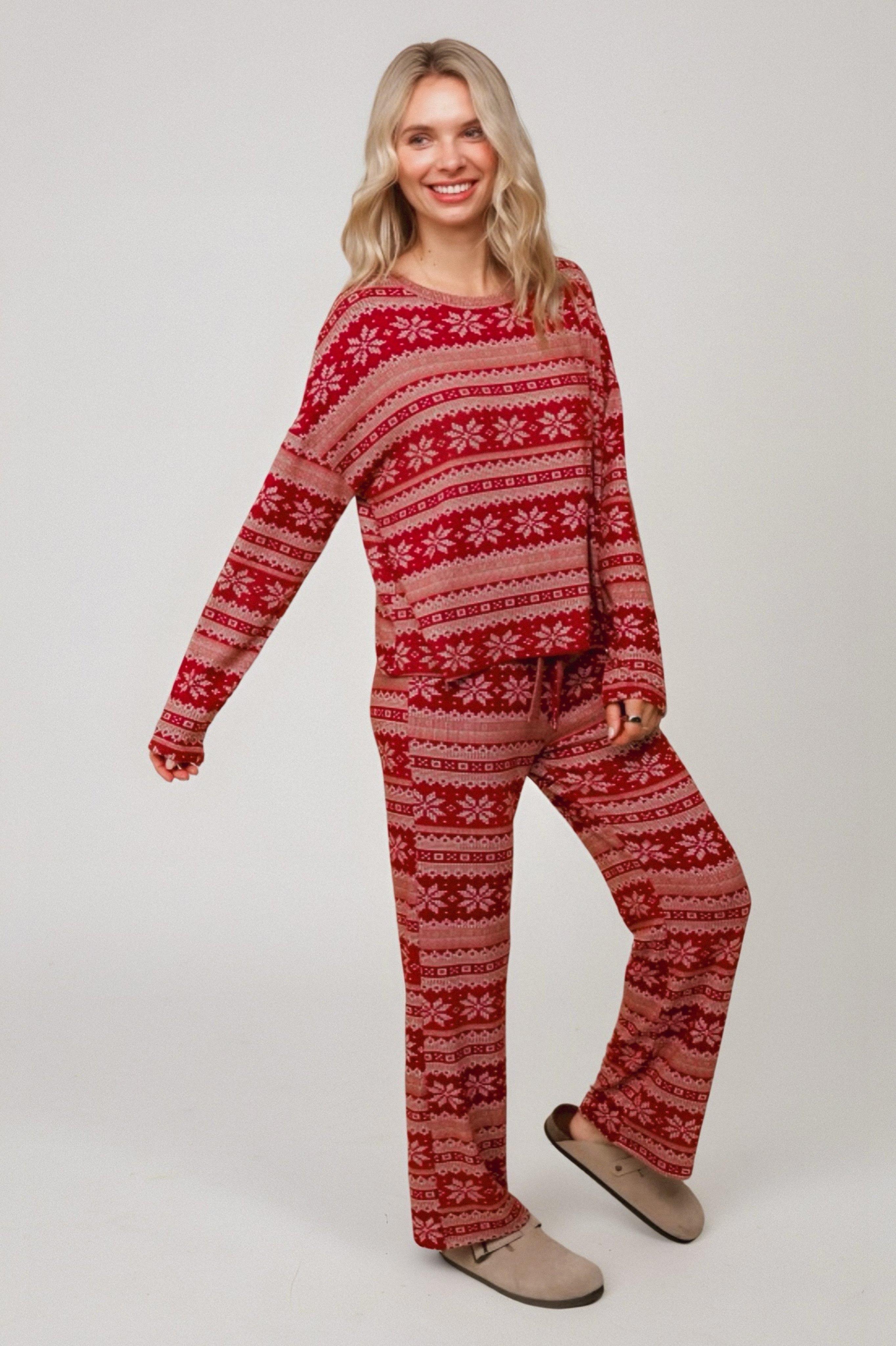 Holiday Fair Isle Lounge Set • Red