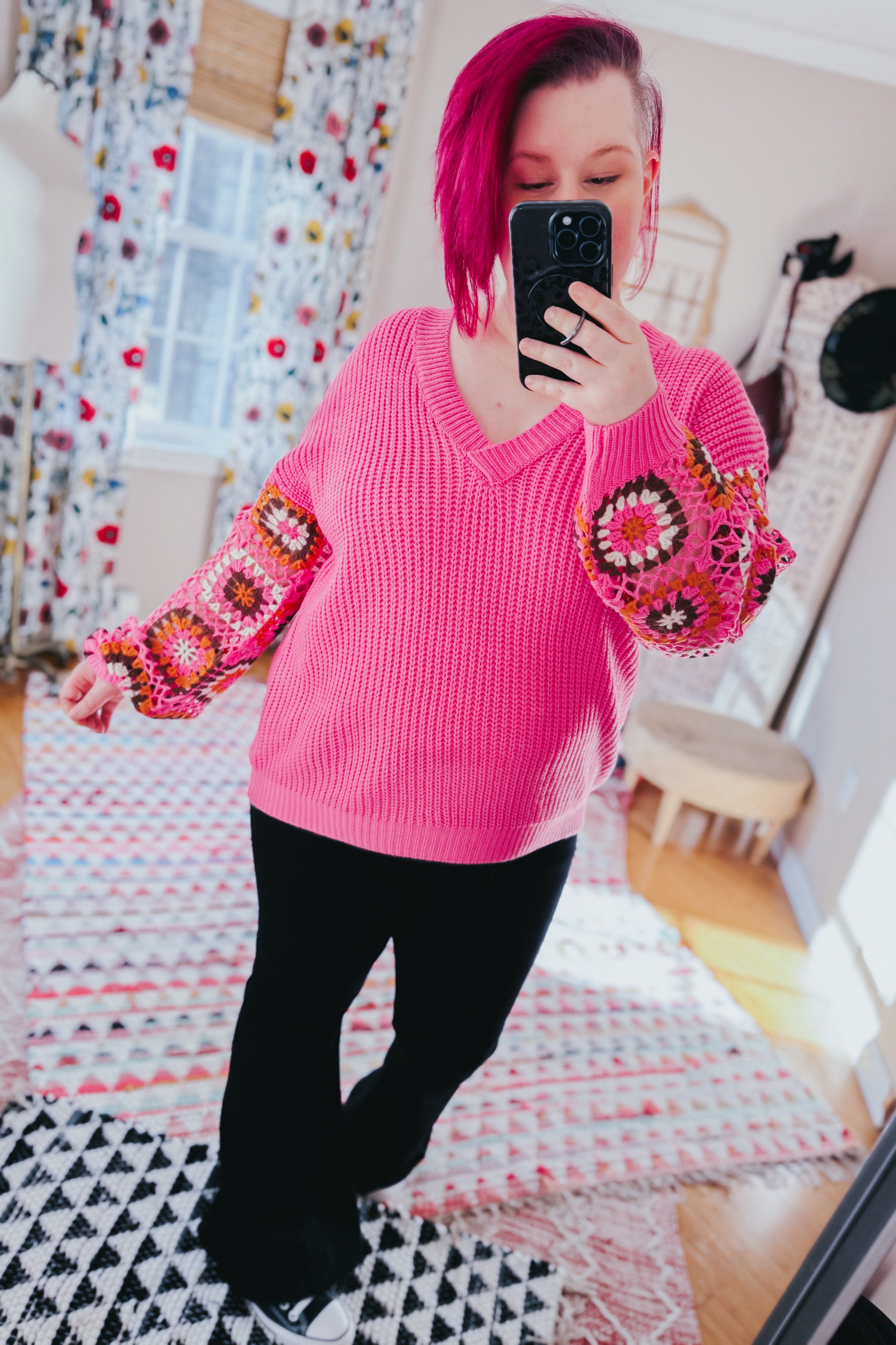 Can't Stop this Feeling V-Neck Knit Sweater