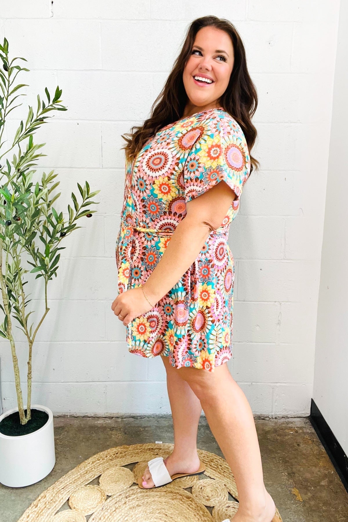 Feeling Bold Surplice Tie Waist Romper