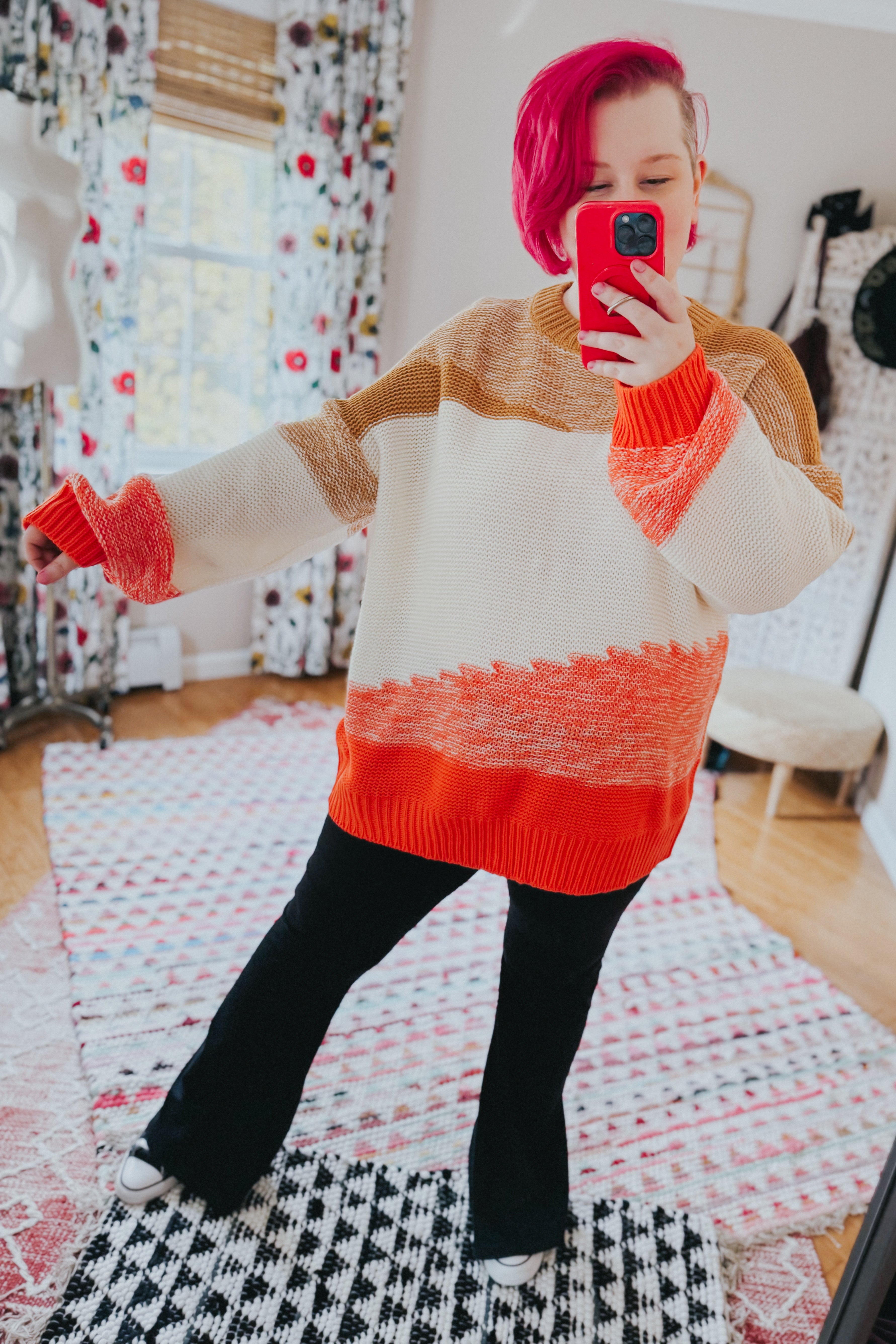 Come Around Color Block Sweater