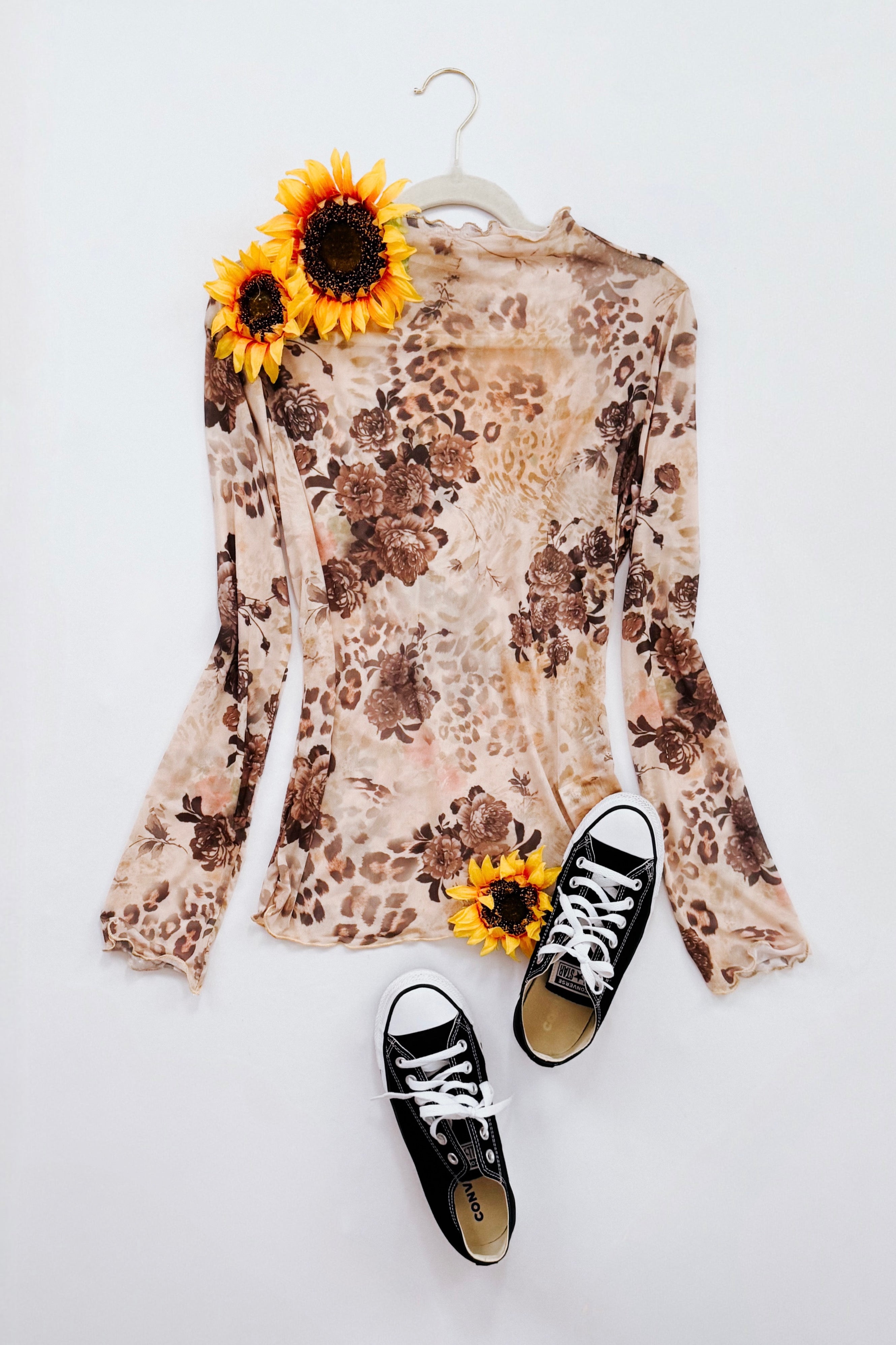 Whispering Wildflowers Semi Sheer Top