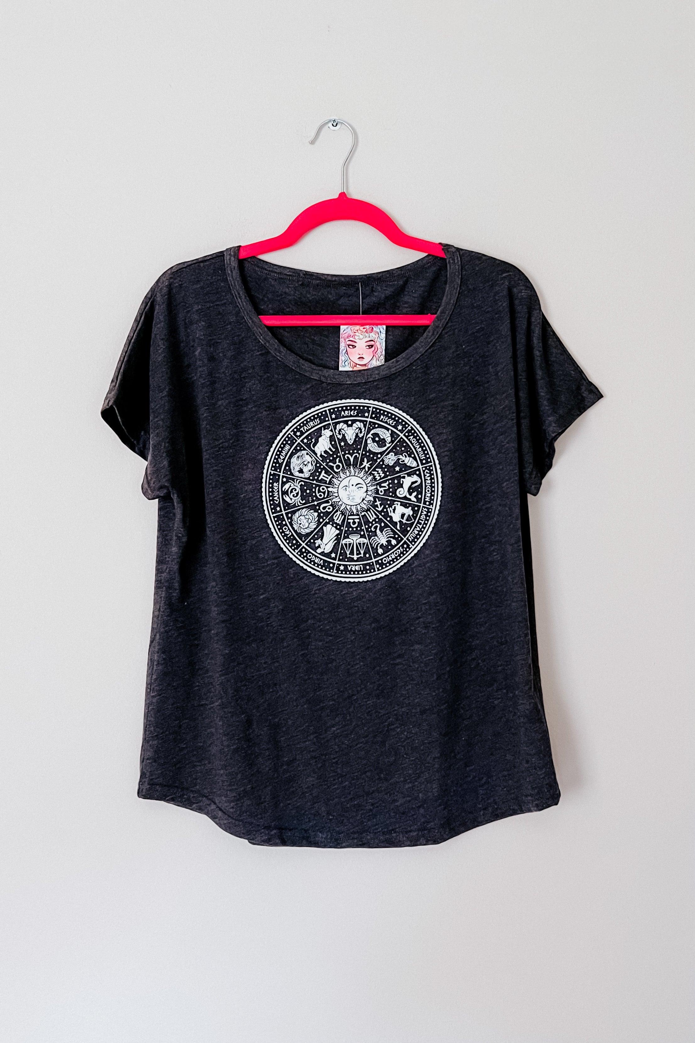 Zodiac Vibes Slouchy Top • Charcoal - Atomic Wildflower