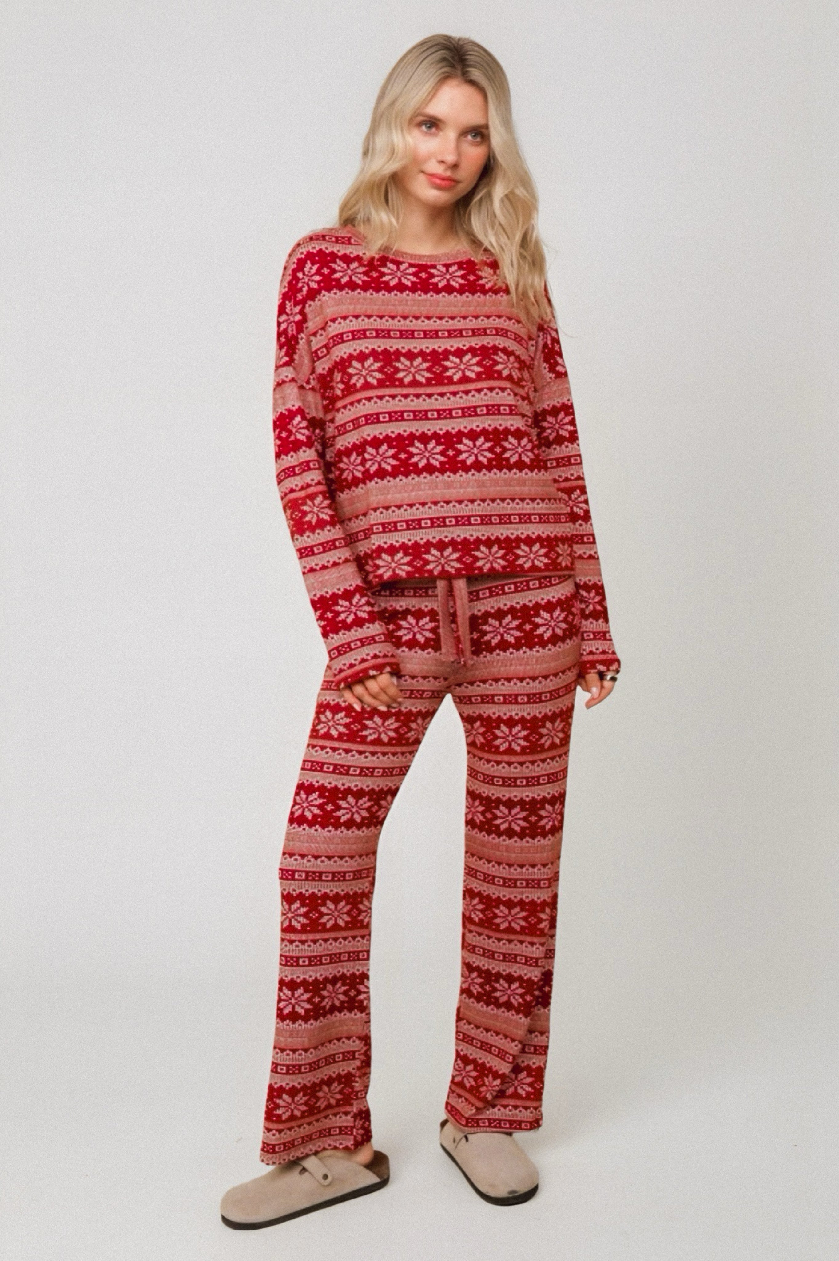 Holiday Fair Isle Lounge Set • Red