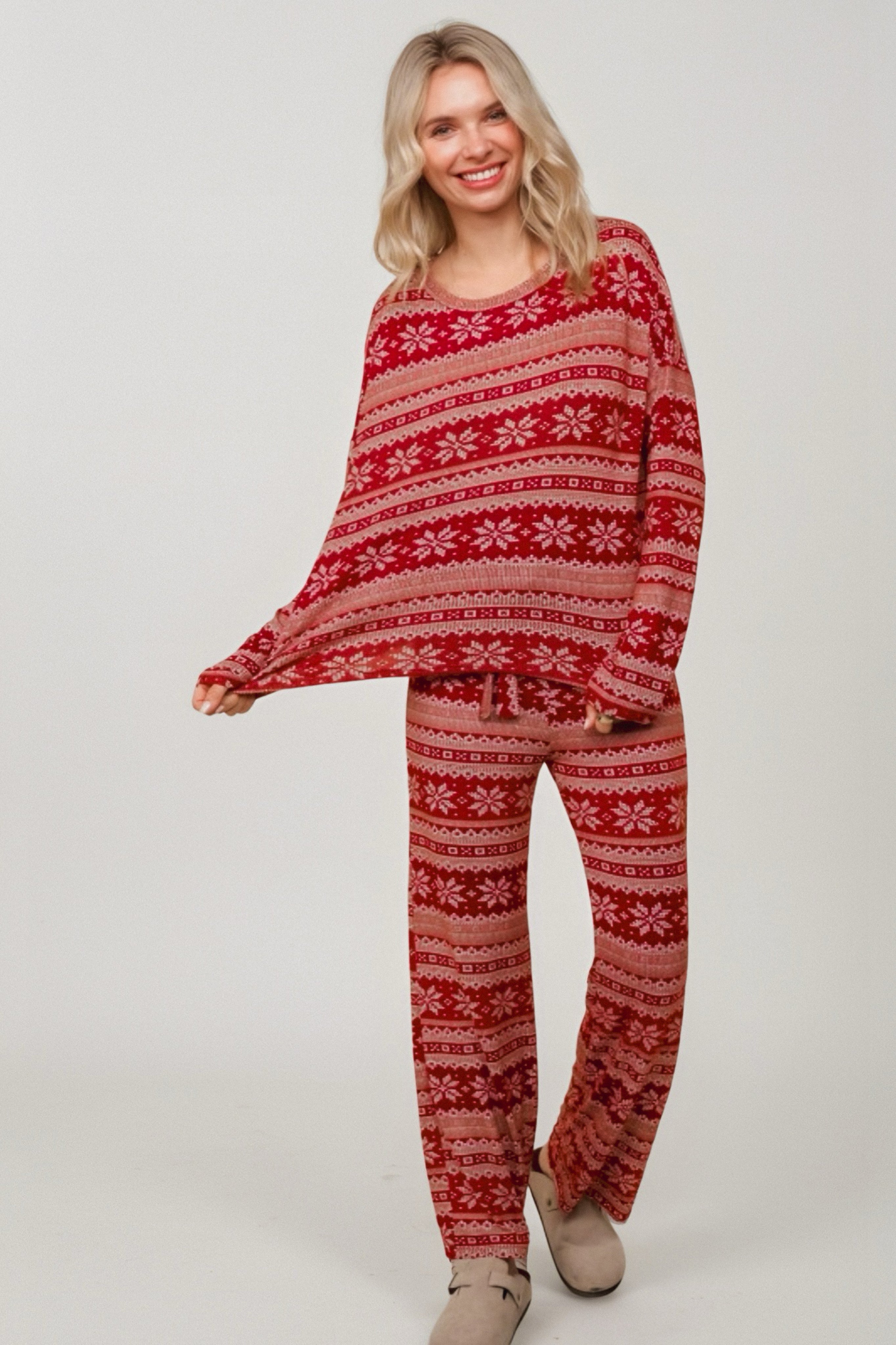Holiday Fair Isle Lounge Set • Red