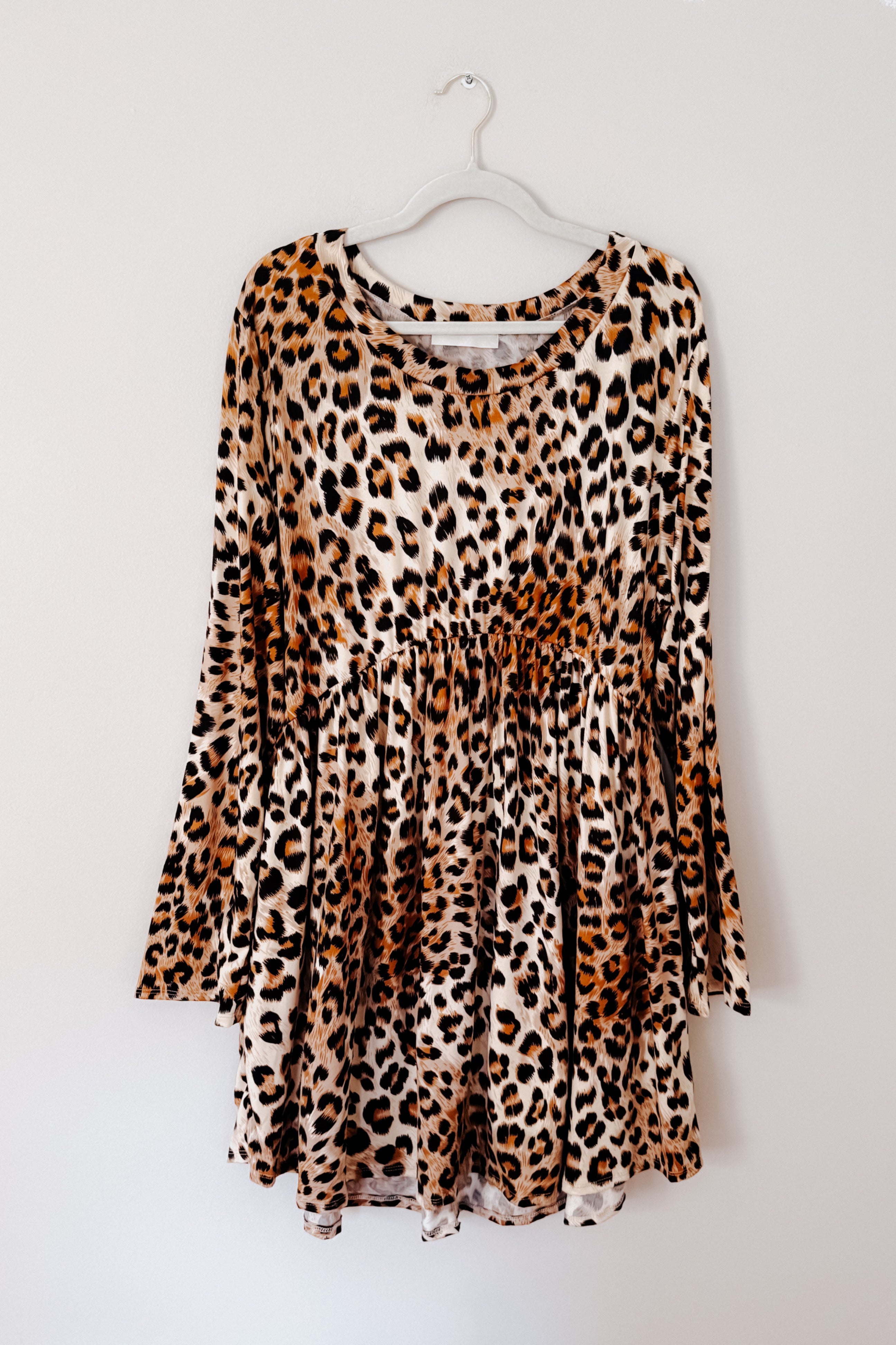 Sweet & Spotted Leopard Babydoll Tunic Dress