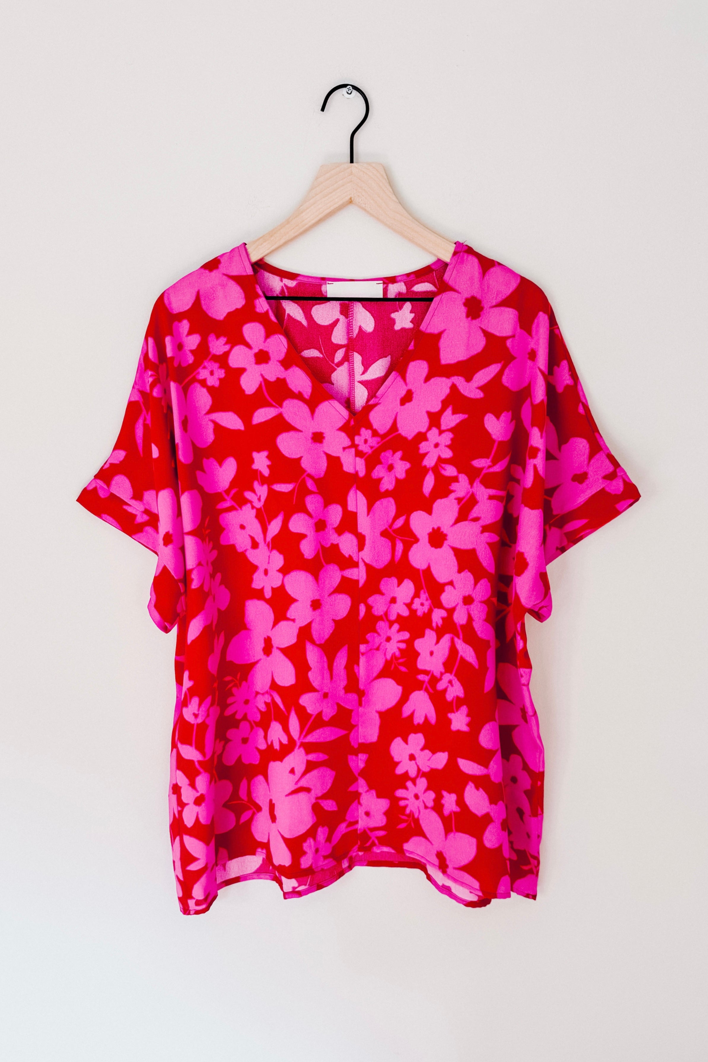 Tropical Trance Floral Woven Top