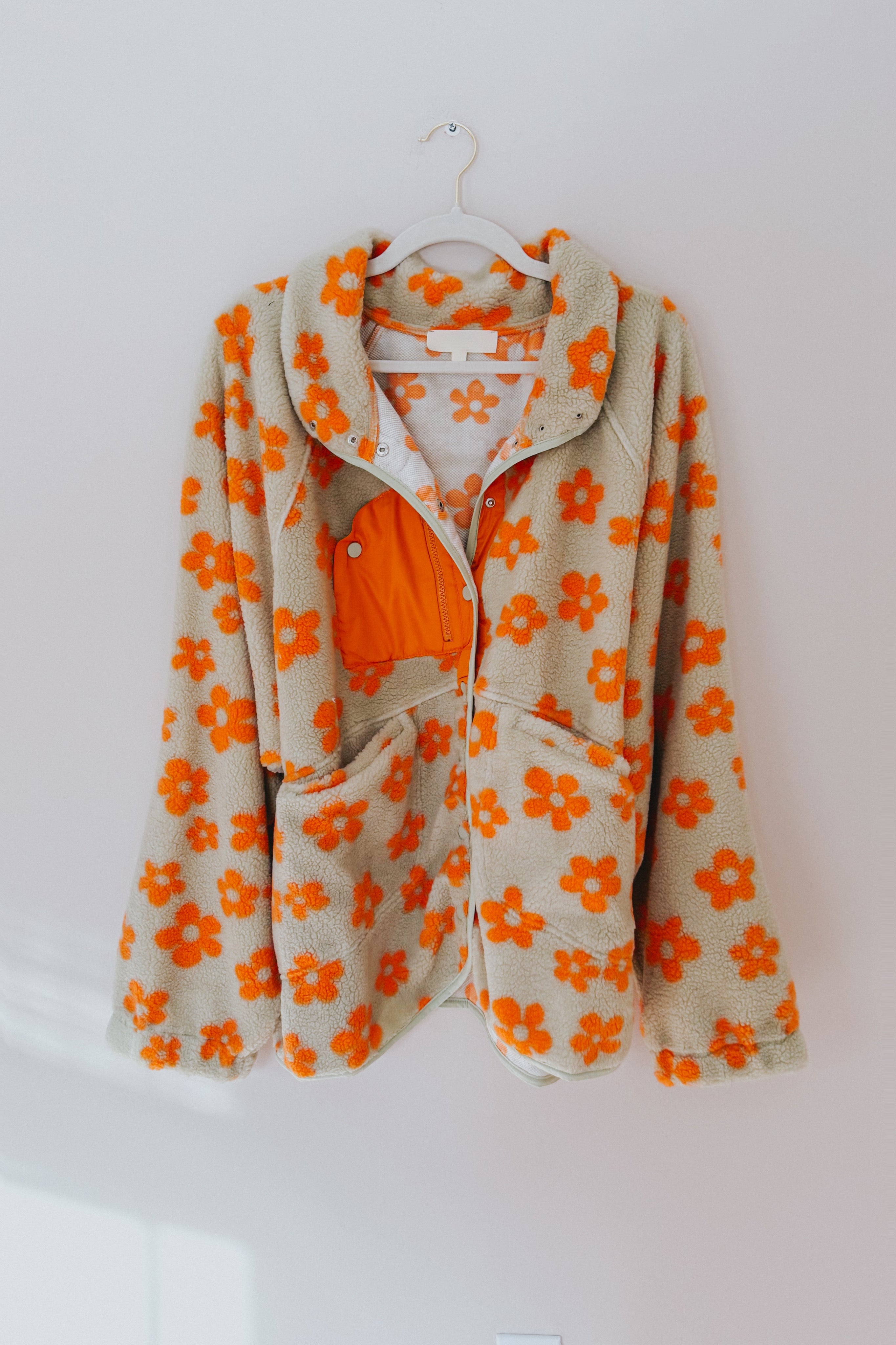 Love It Don't Leave It Floral Fleece Jacket