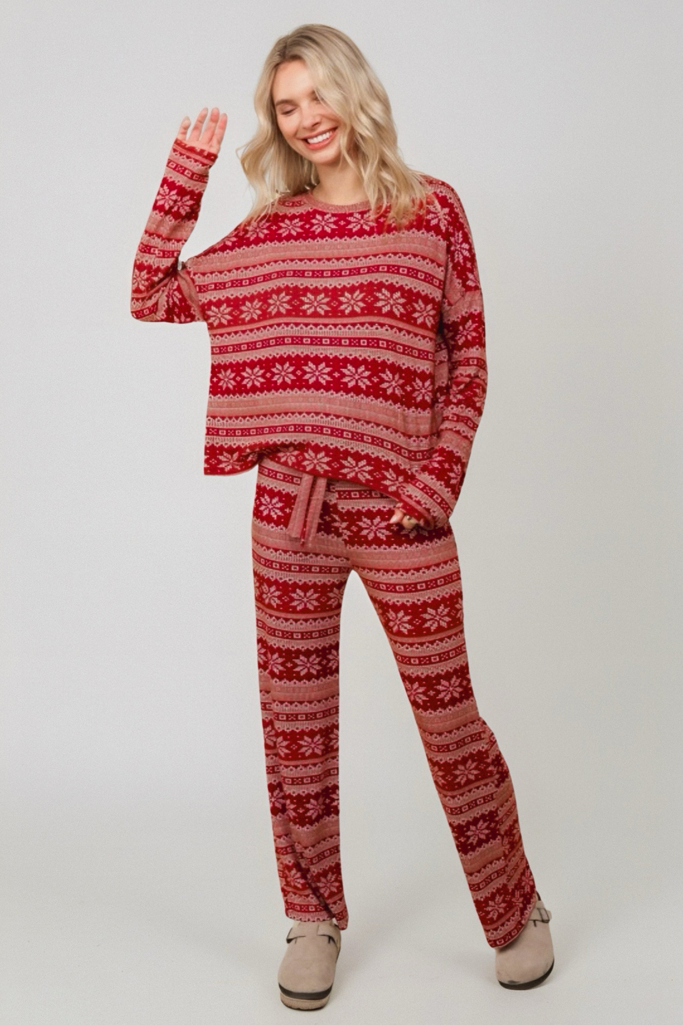 Holiday Fair Isle Lounge Set • Red