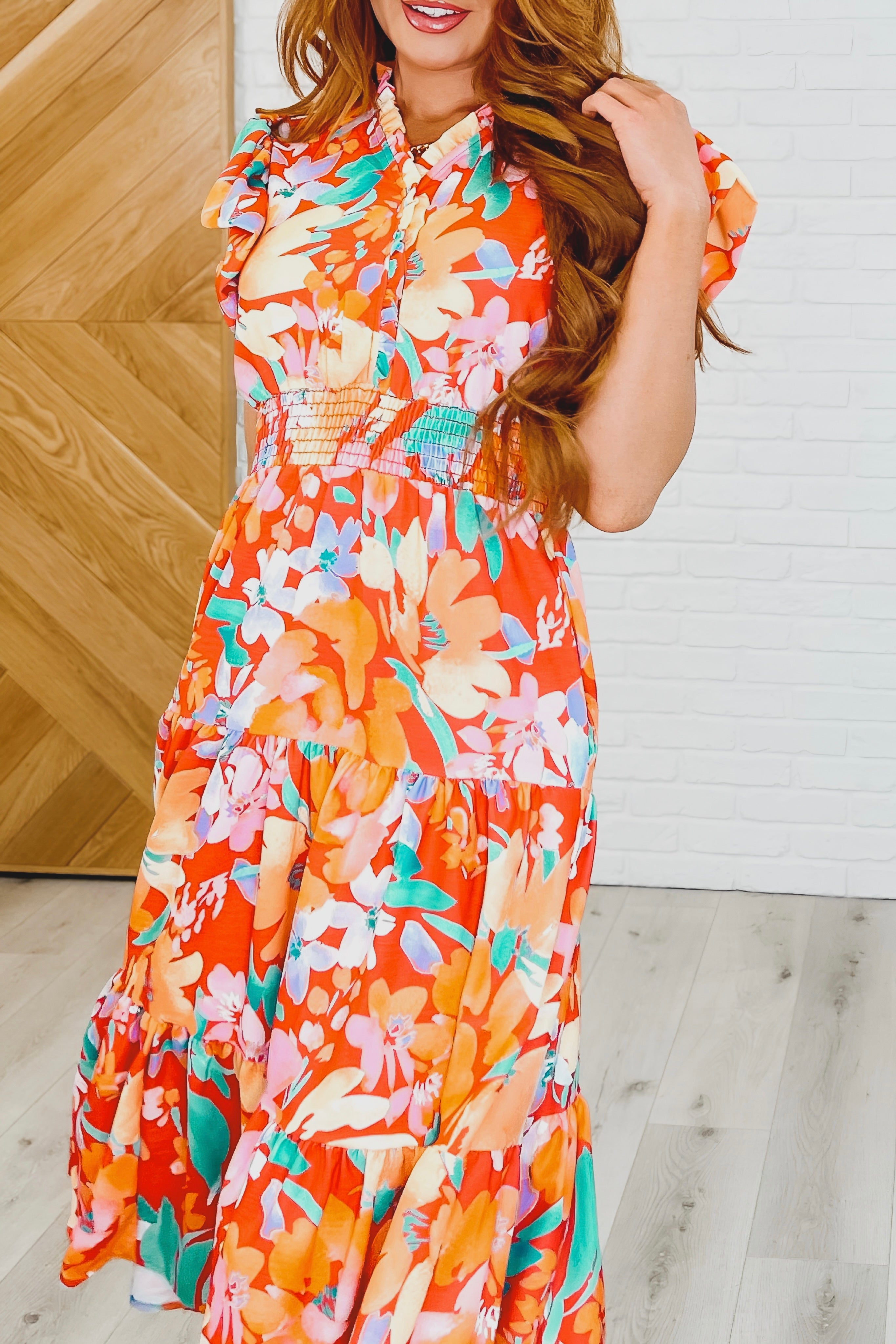 Vaca Babe Tiered V-Neck Dress