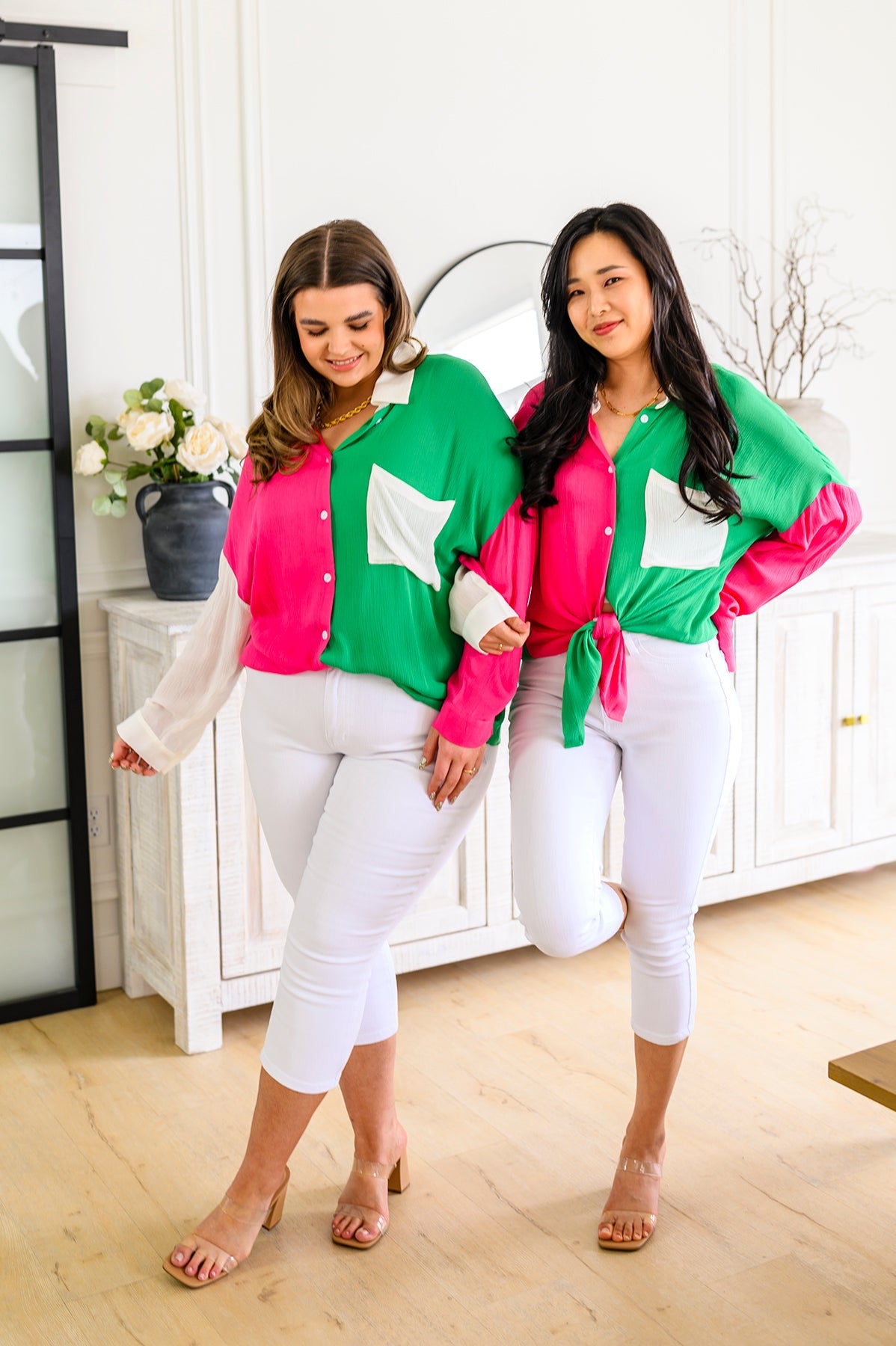 Capture the Day Two Toned Button Up
