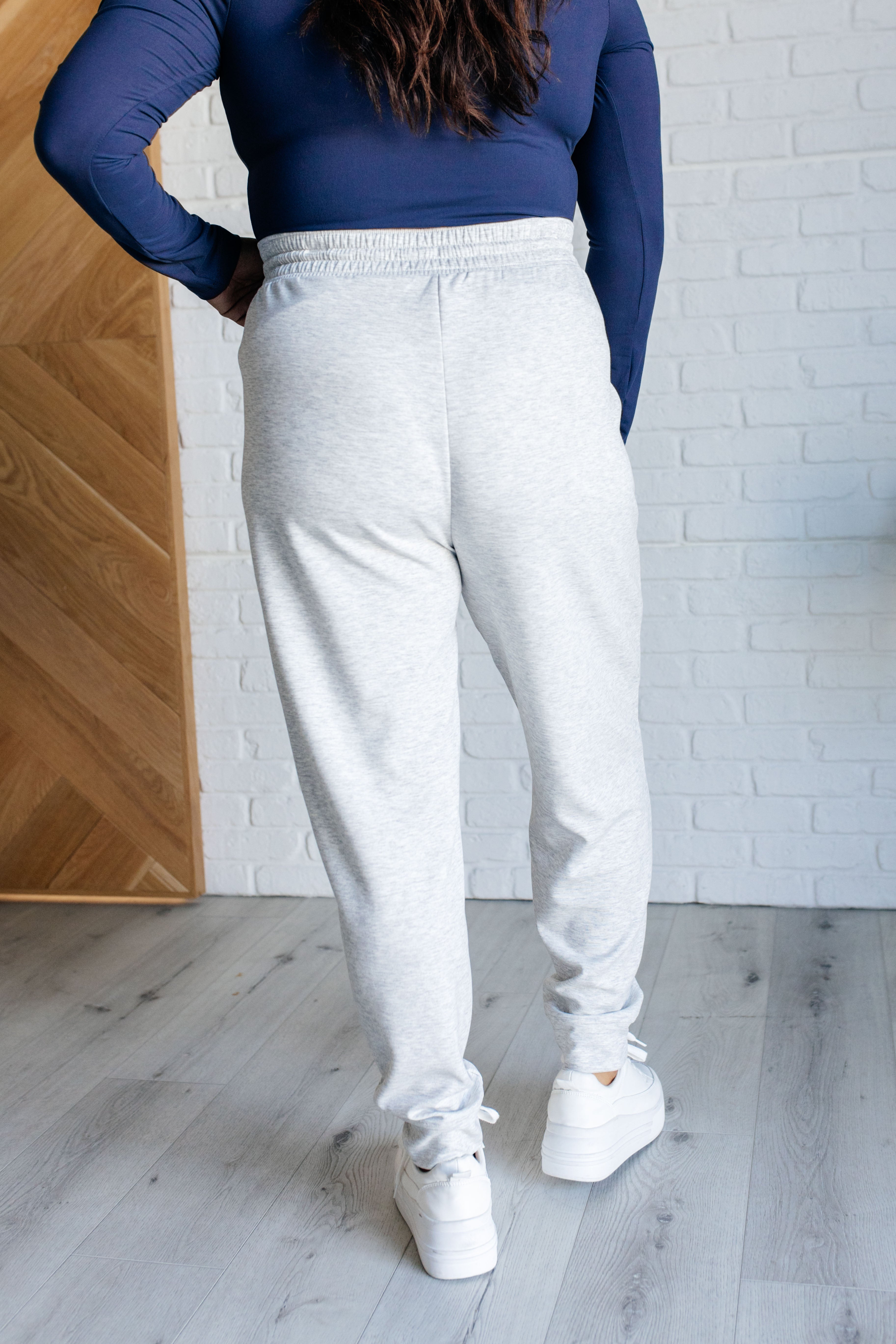 Center Seam Scuba Joggers • Heather Grey