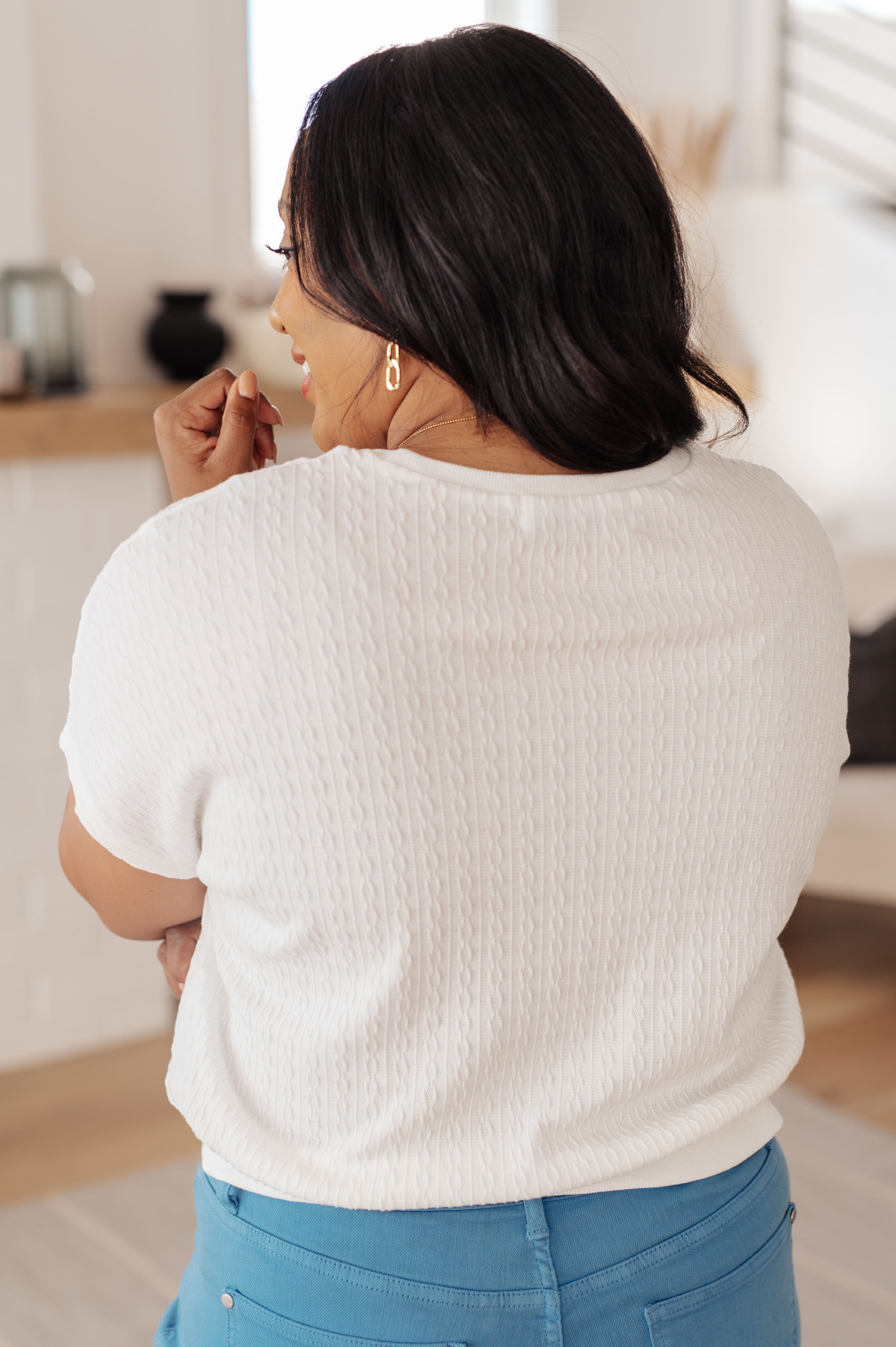 Clearly Classic Short Sleeve Top • White