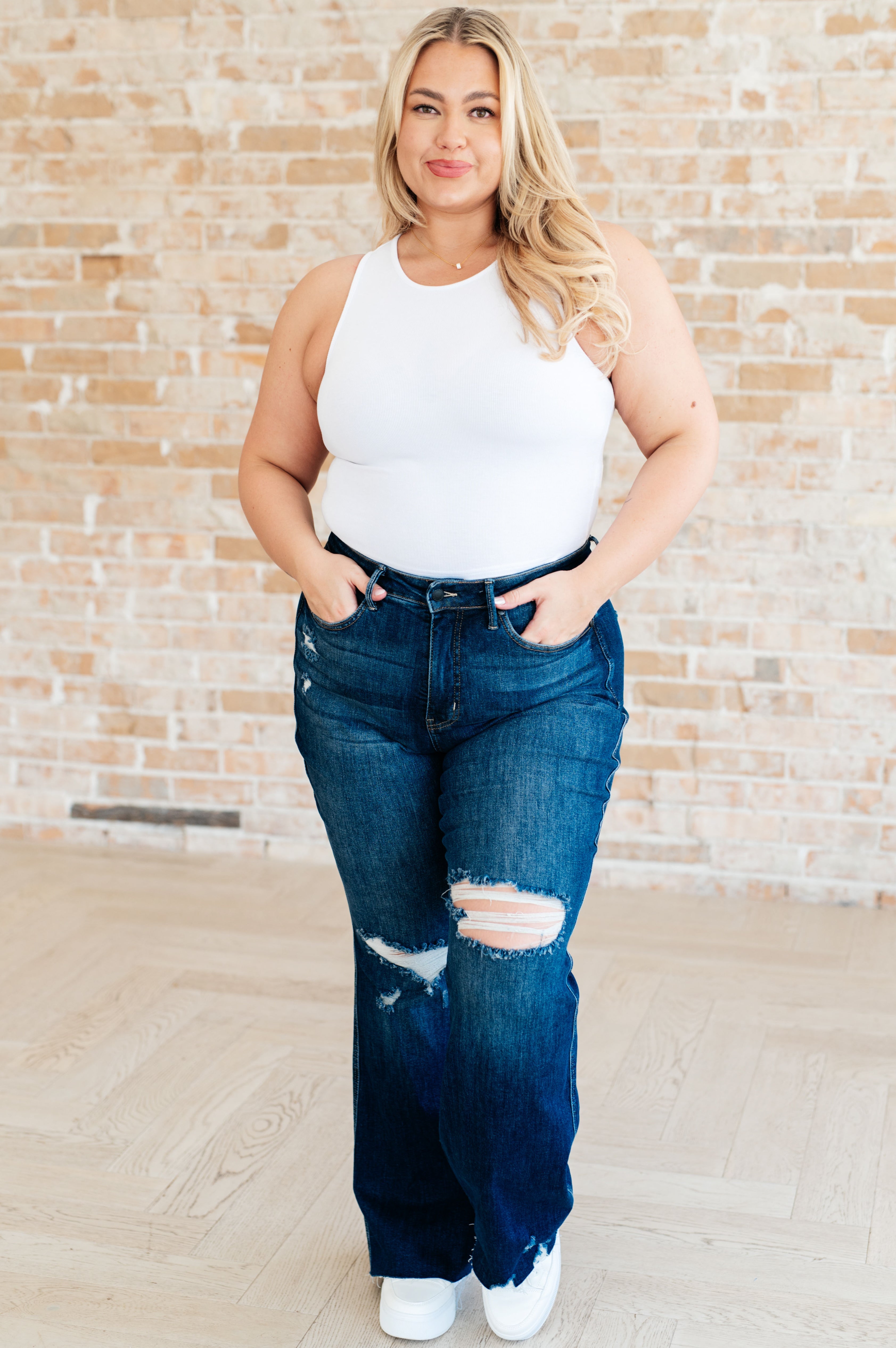 Cream of the Crop Rib Knit Tank Top • White