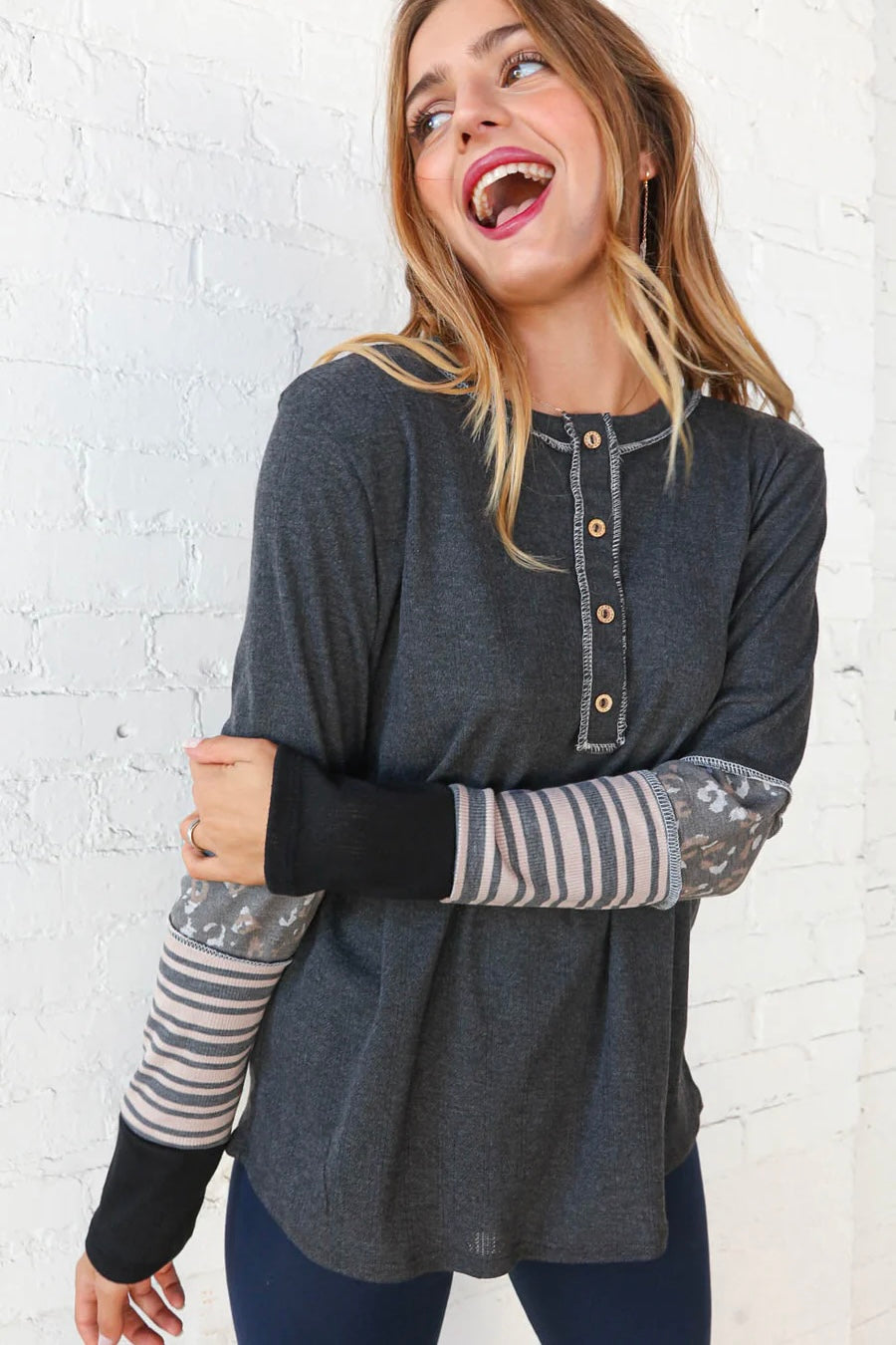 Live In The Gray Out Seam Top